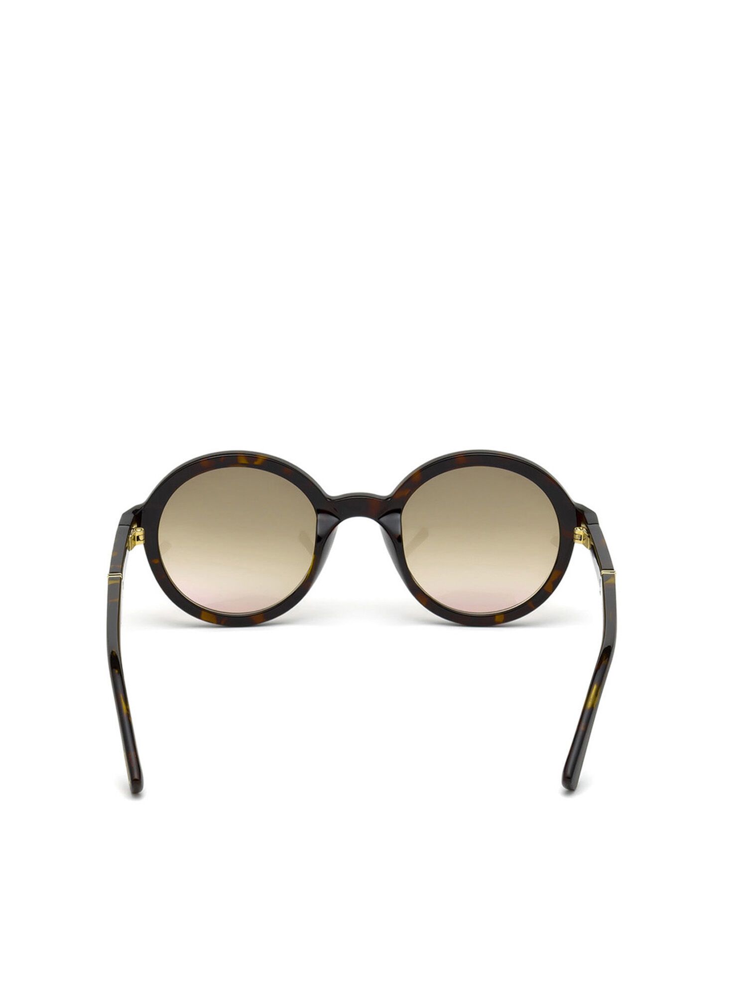 Diesel - DL0264, Gafas de montura redonda con detalle diagonal Unisex in Marrón - 7