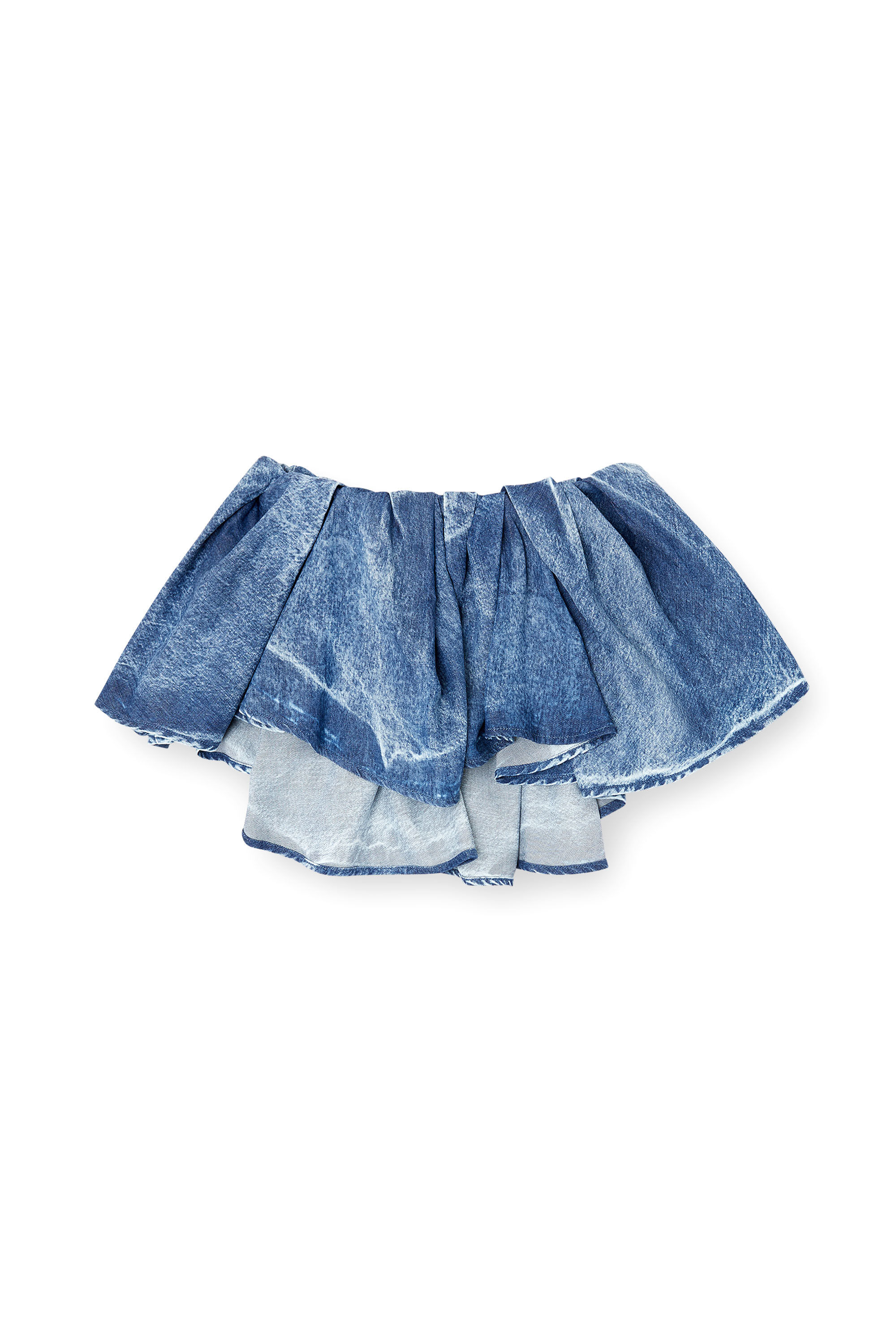 Diesel - DE-RIA-FSG, Minifalda de denim desgastado Mujer in Azul marino - 2