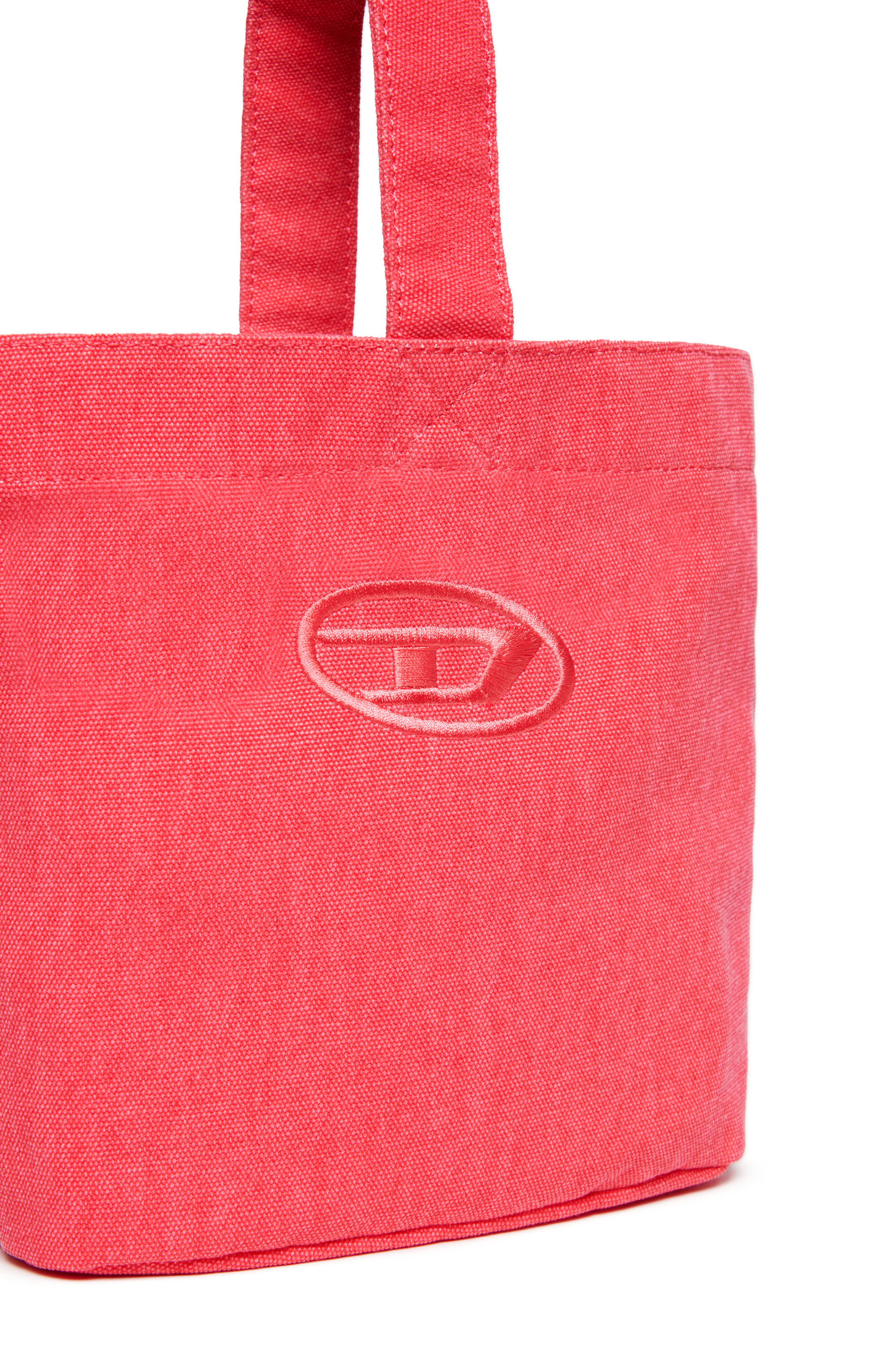 Diesel - WMATTIS, Bolso tipo cubo de lona con bordado Oval D Mujer in Rosa - 4