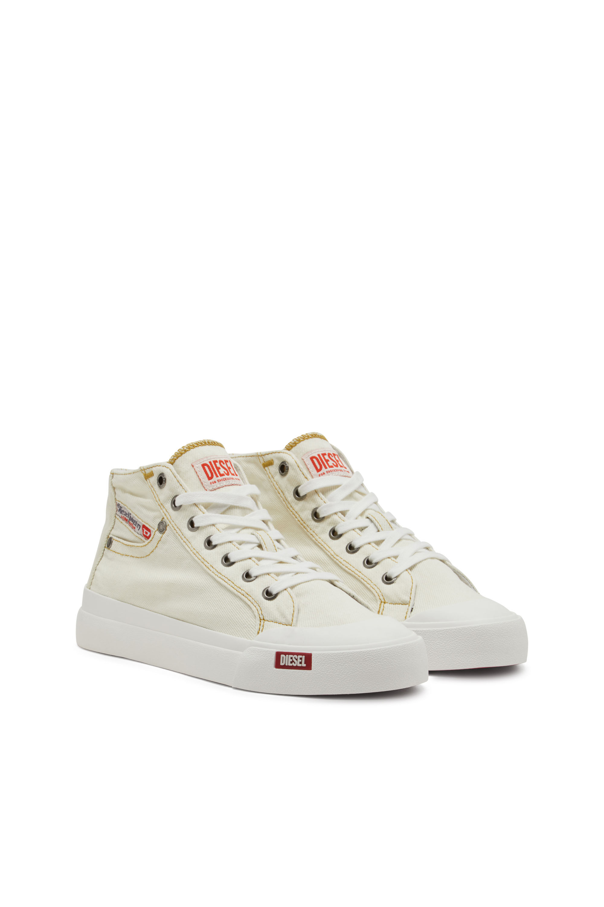 Diesel - S-ATHOS NMD W, S-Athos-Deportivas altas de denim con detalle de bolsillo Mujer in Blanco - 2