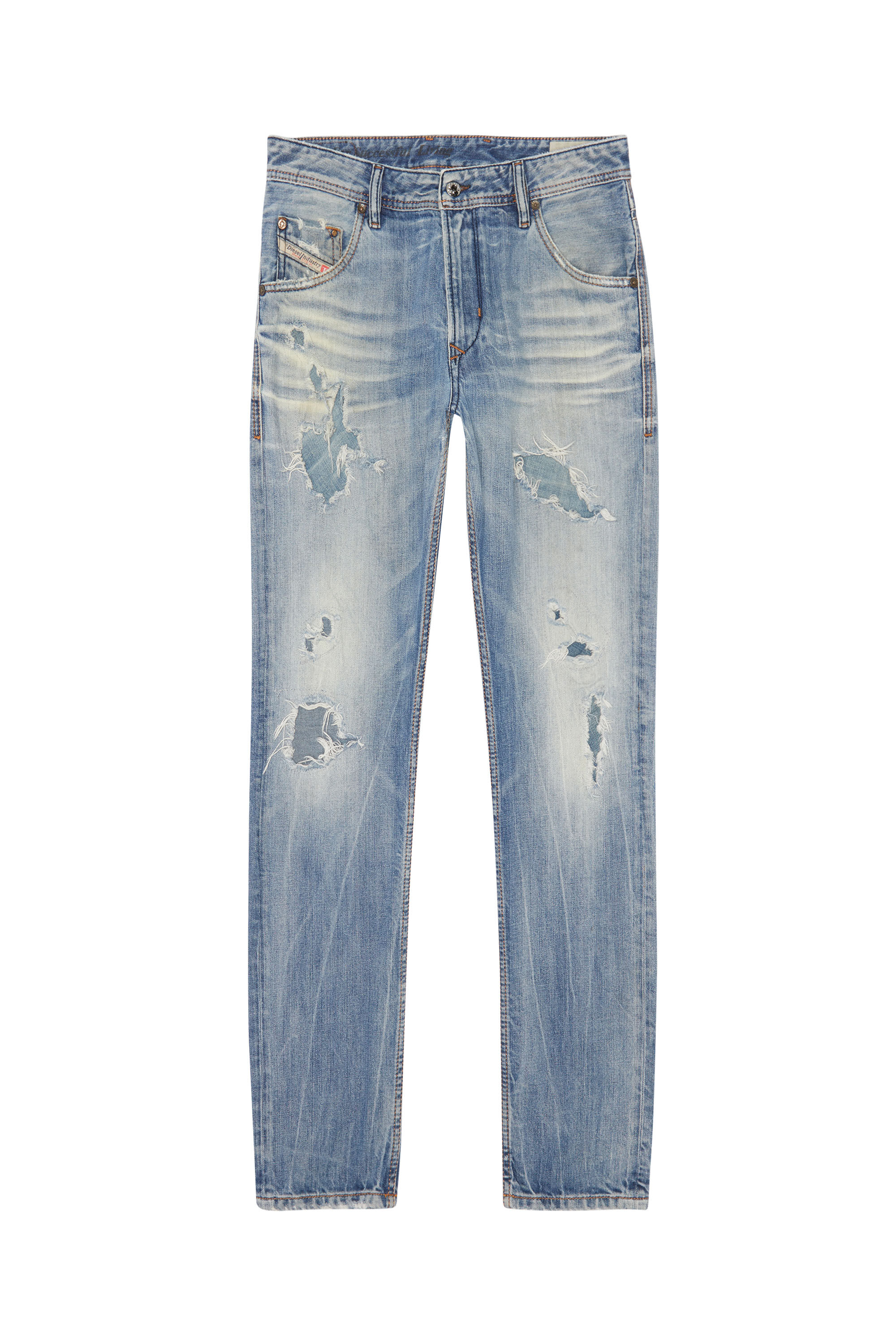 Diesel - KRAYVER, Diesel Hombre - Vaqueros Azul medio Hombre in Azul marino - 1