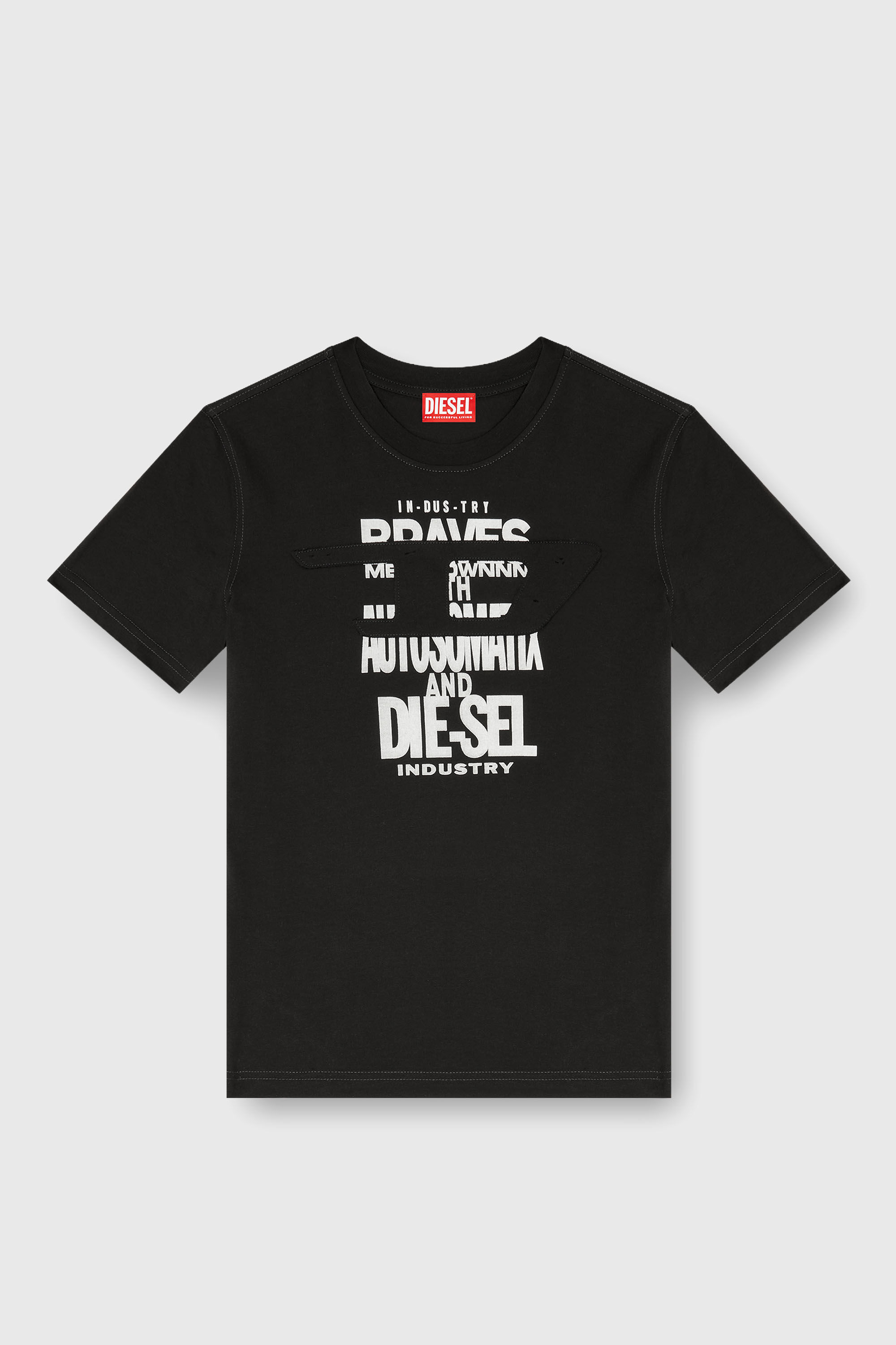 Diesel - T-REG-ZAL-V2, Camiseta de algod&oacute;n con estampado gr&aacute;fico Mujer in Negro - 2