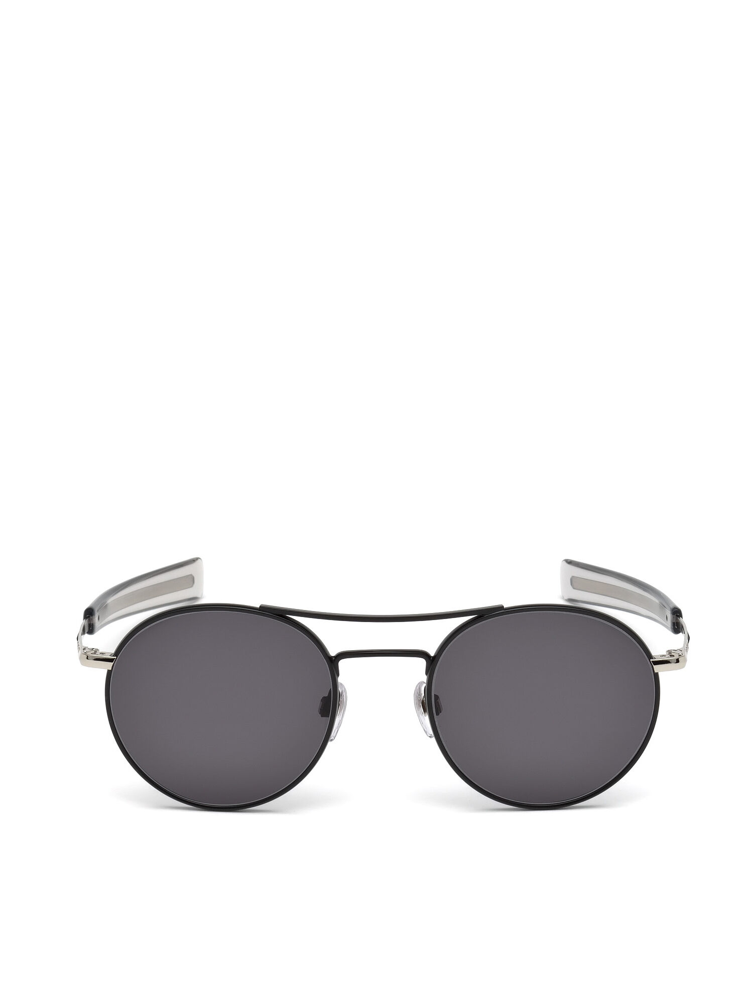 Diesel - DL0220, Gafas con montura redonda y patillas finas Hombre in Negro - 1