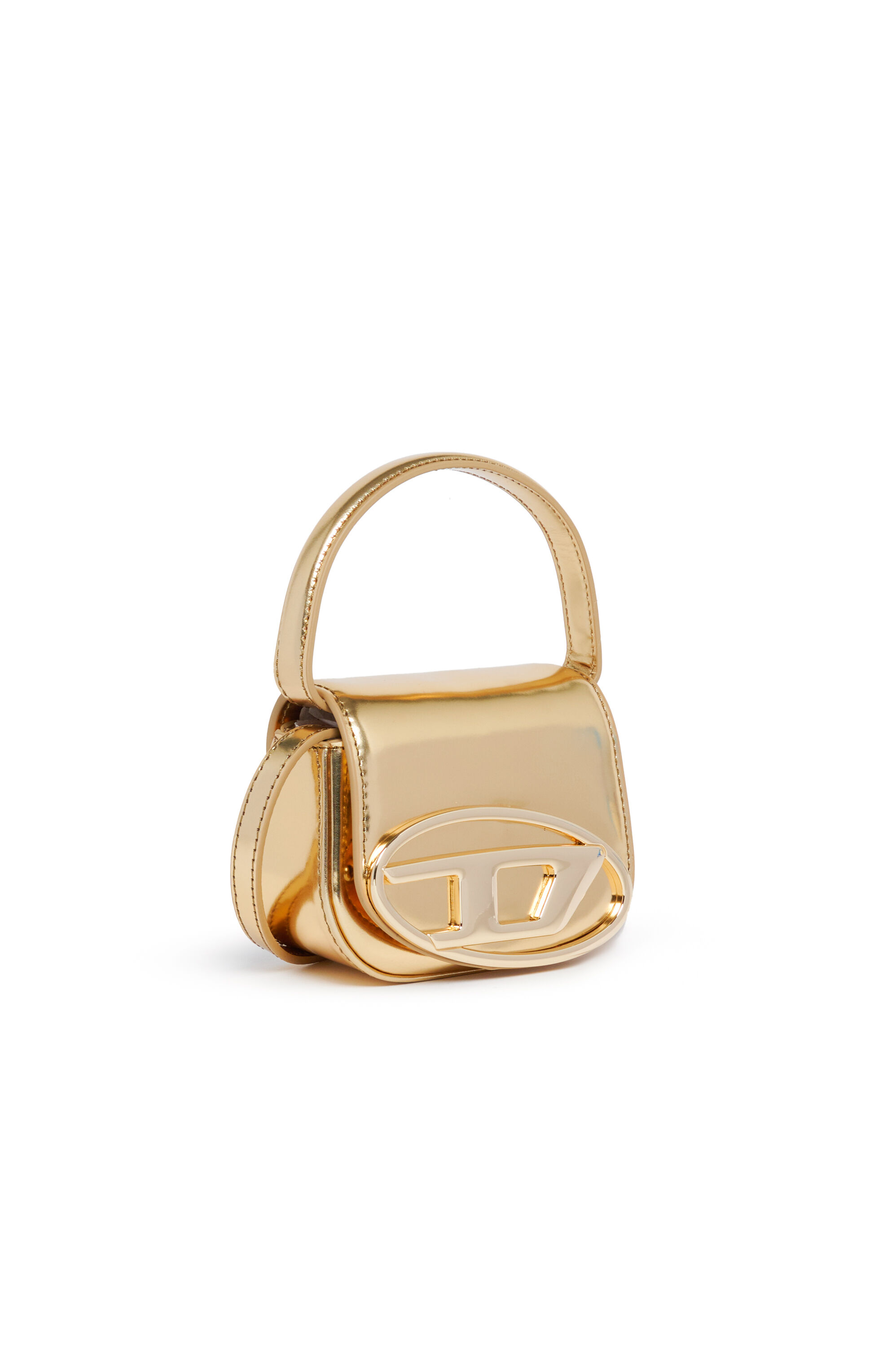 Diesel - 1DR XS, Minibolso icónico de cuero mate metálico Mujer in Dorado - 3