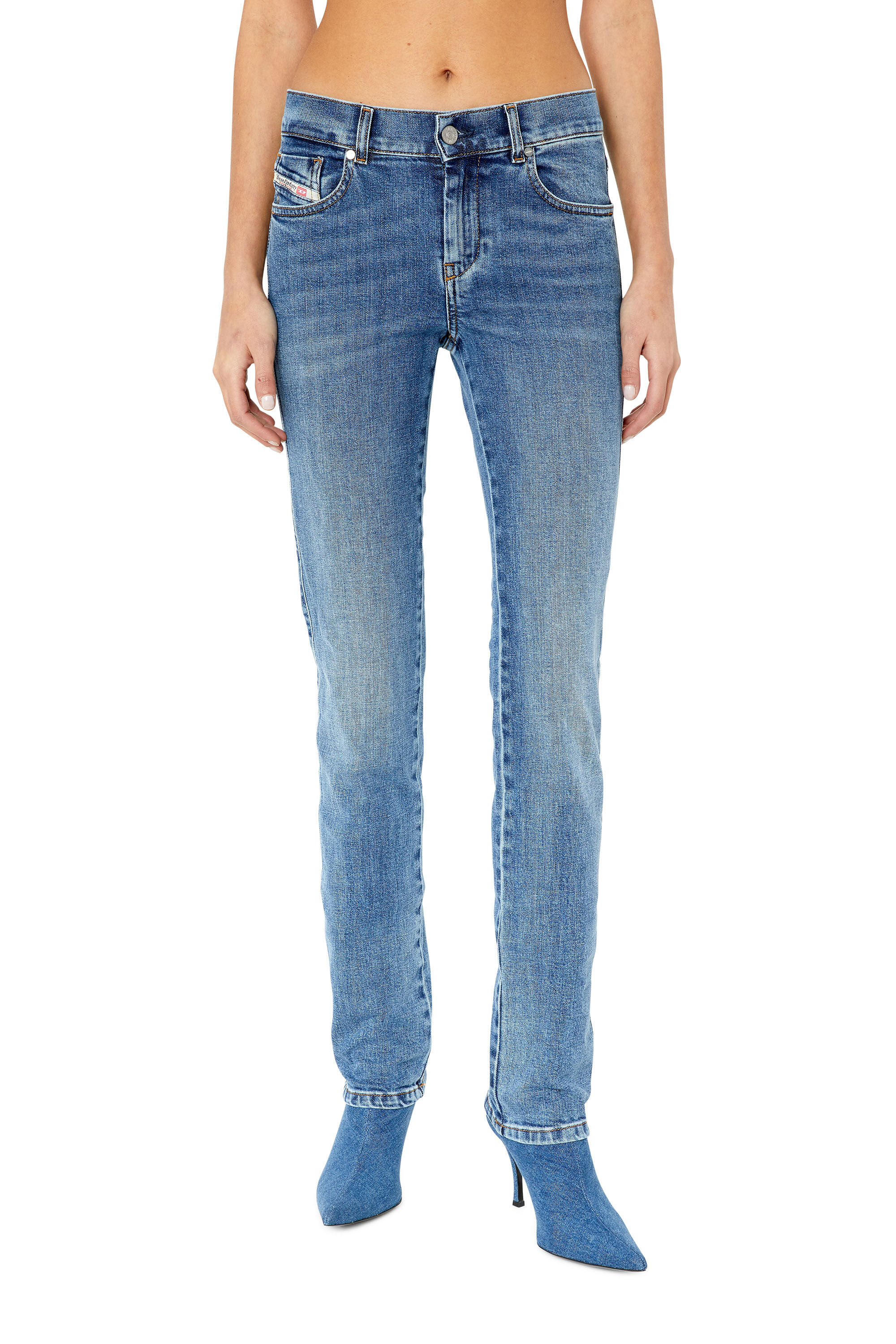 Diesel - Sandy E09AA Straight Jeans, Azul medio - Image 3