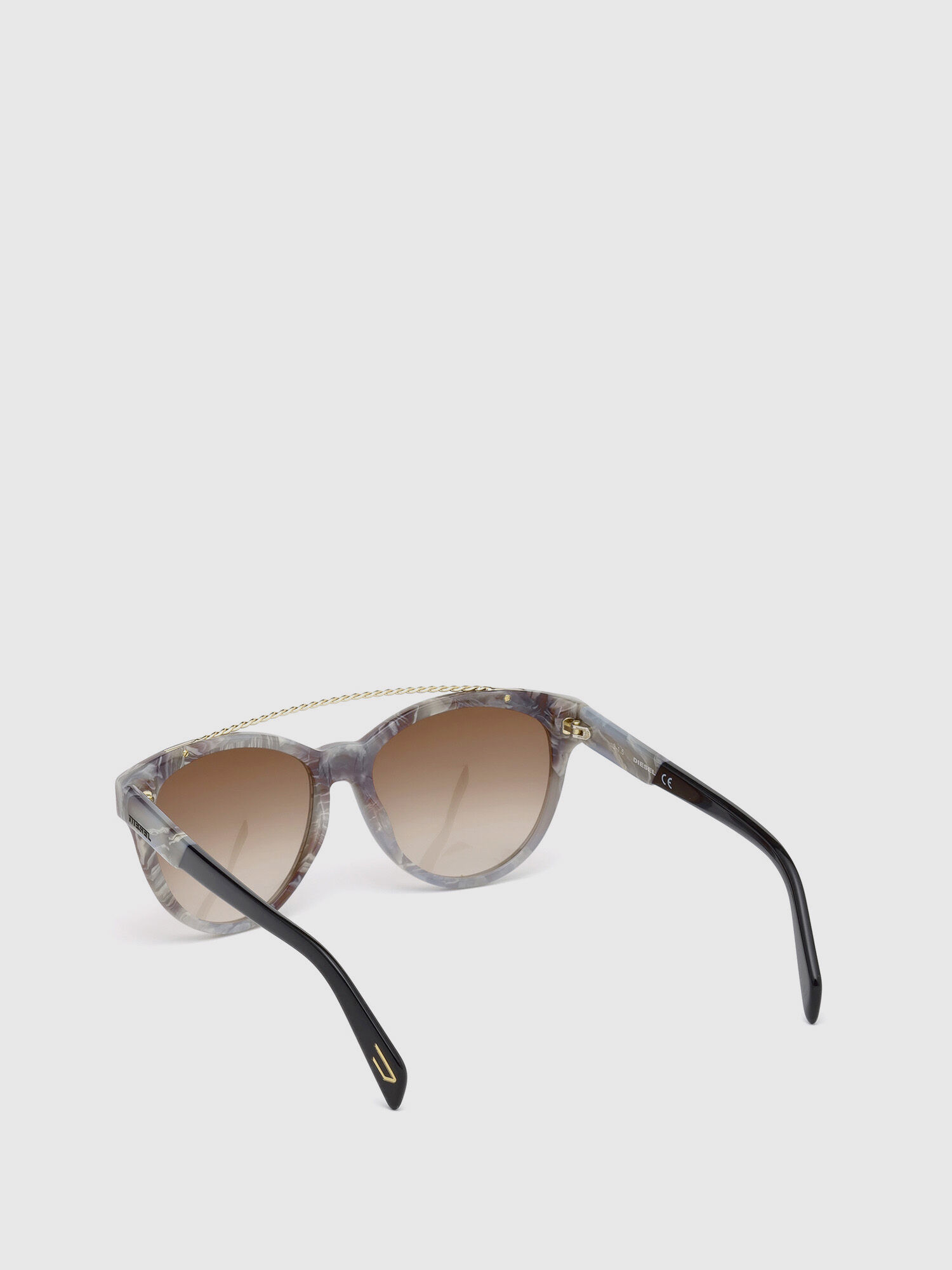 Diesel - DM0189, Gafas con elegante detalle metálico torzado Unisex in Gris - 2