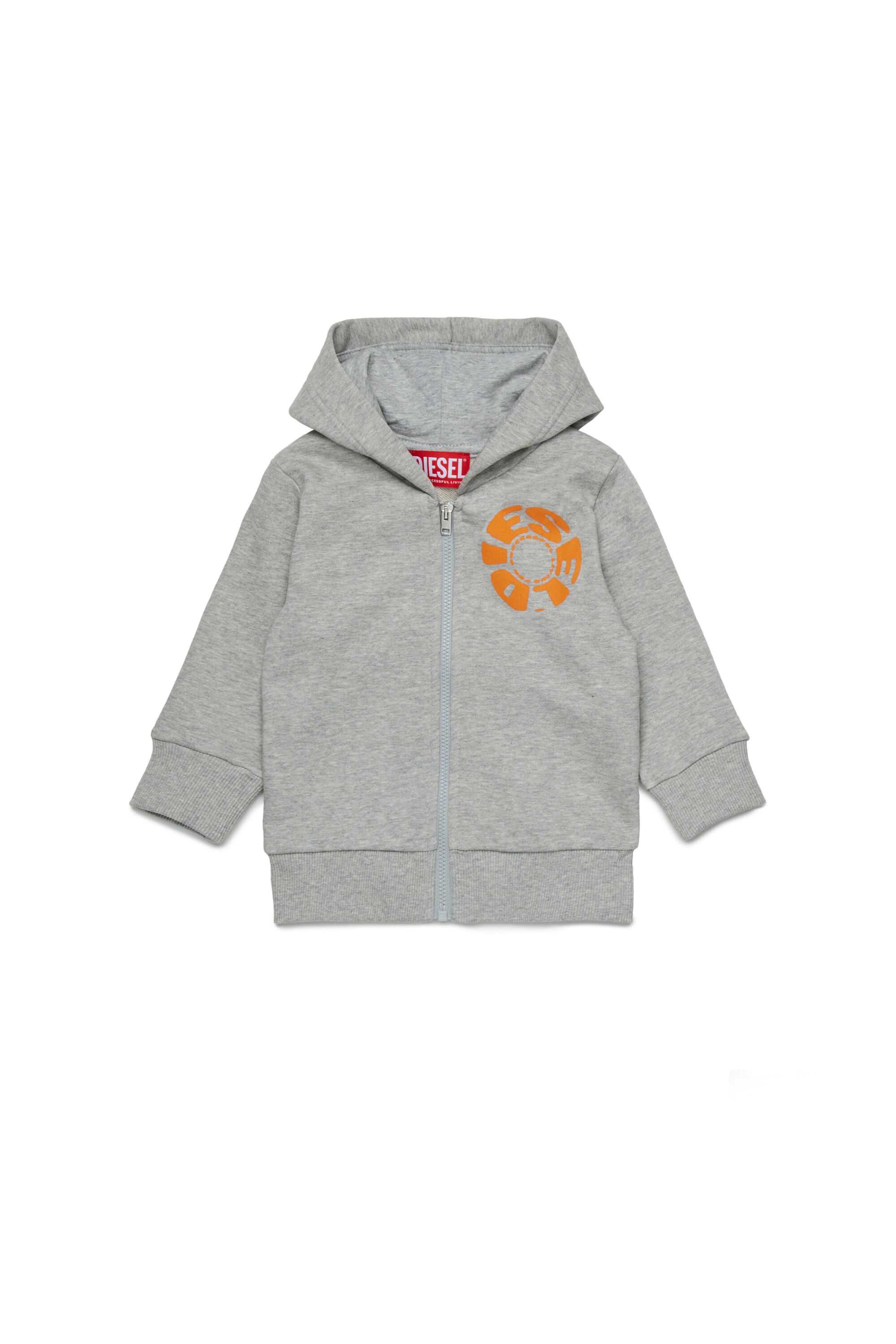 Diesel - SPRAVONB, Sudadera de algodón con cremallera completa Hombre in Gris - 1