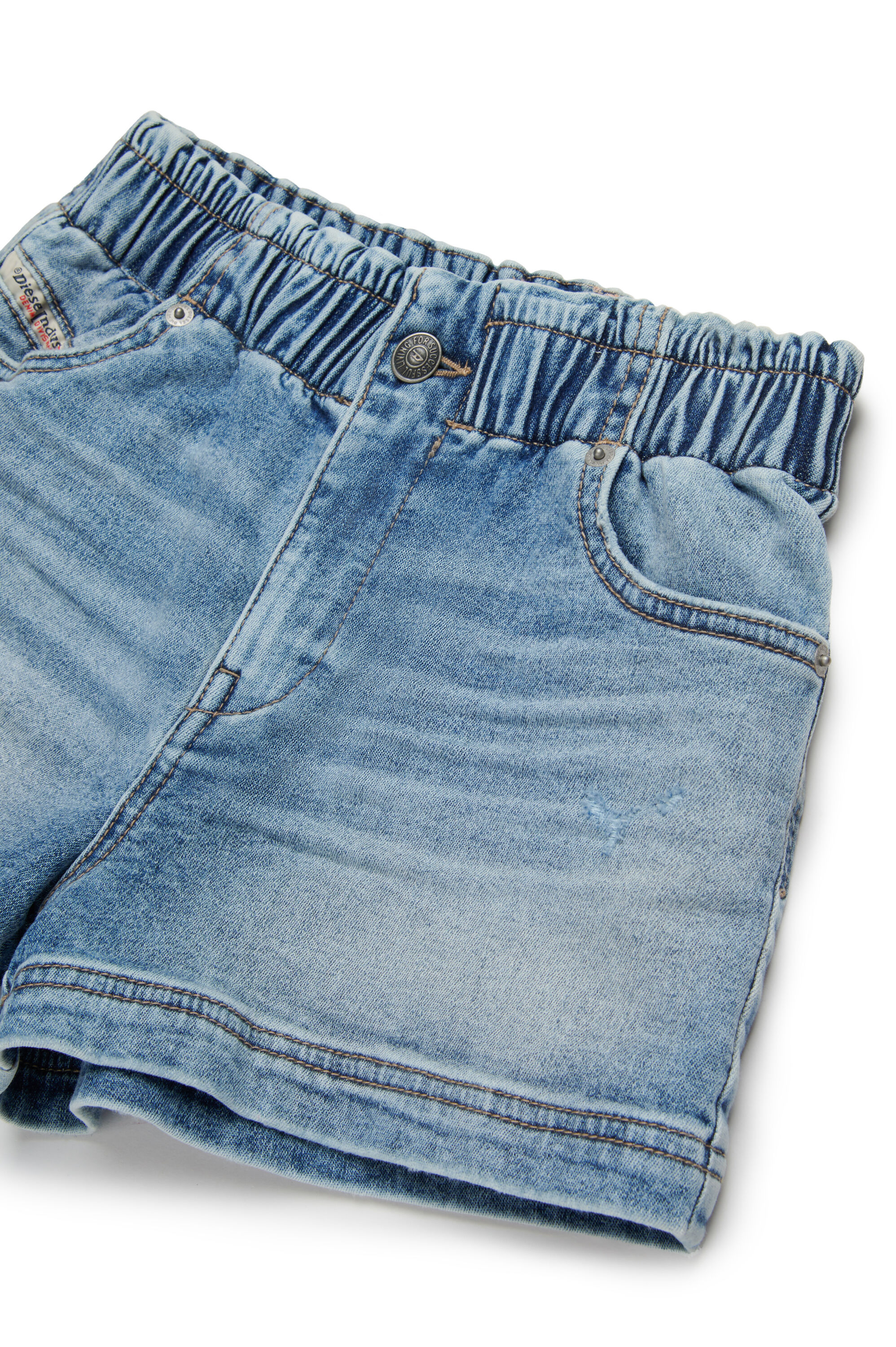Diesel - PAMLIX JJJ, Pantalones cortos JoggJeans® de aspecto desgastado Mujer in Azul marino - 3
