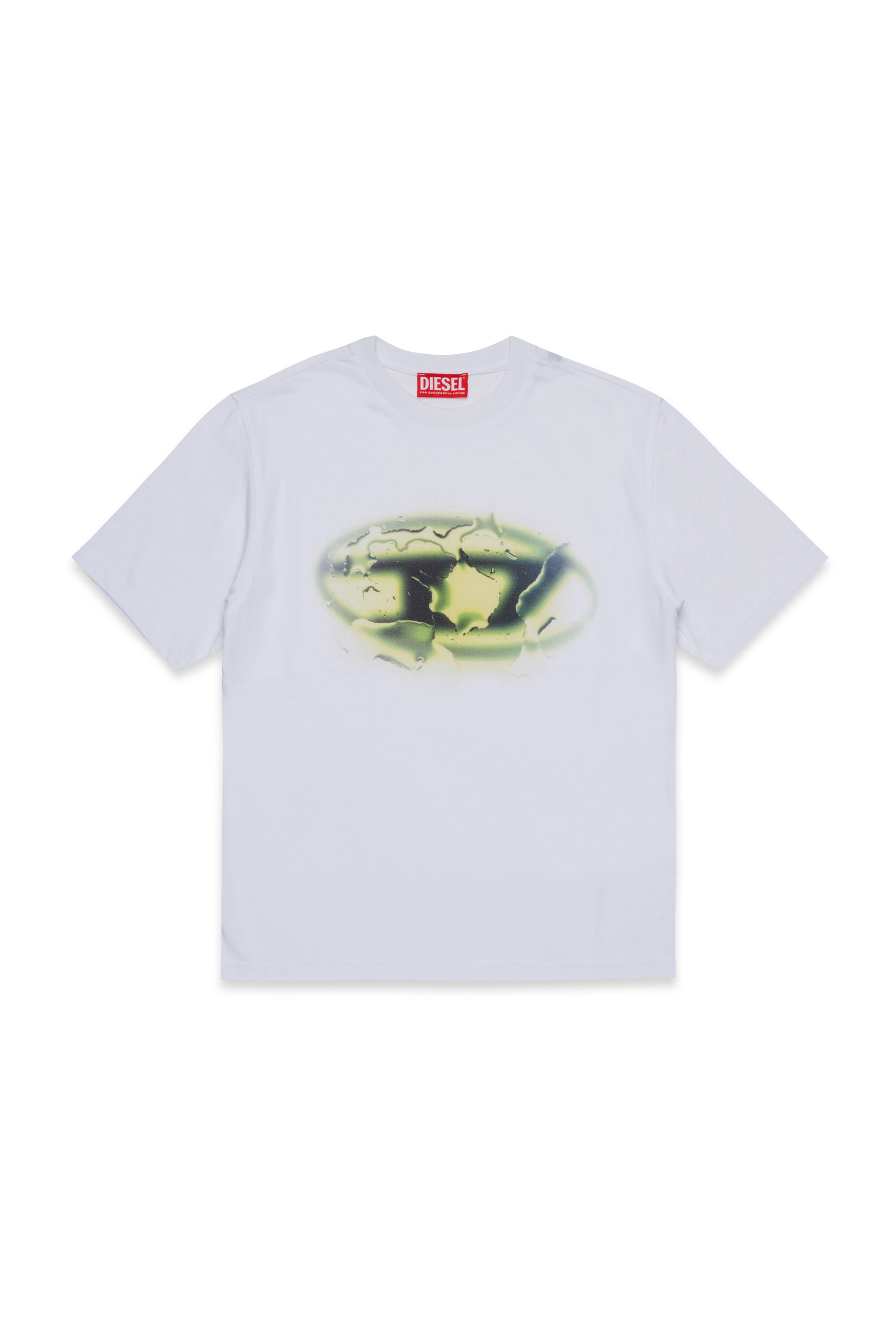 Diesel - TBOXTK3 OVER, Camiseta de algodón con estampado gráfico Hombre in Blanco - 1