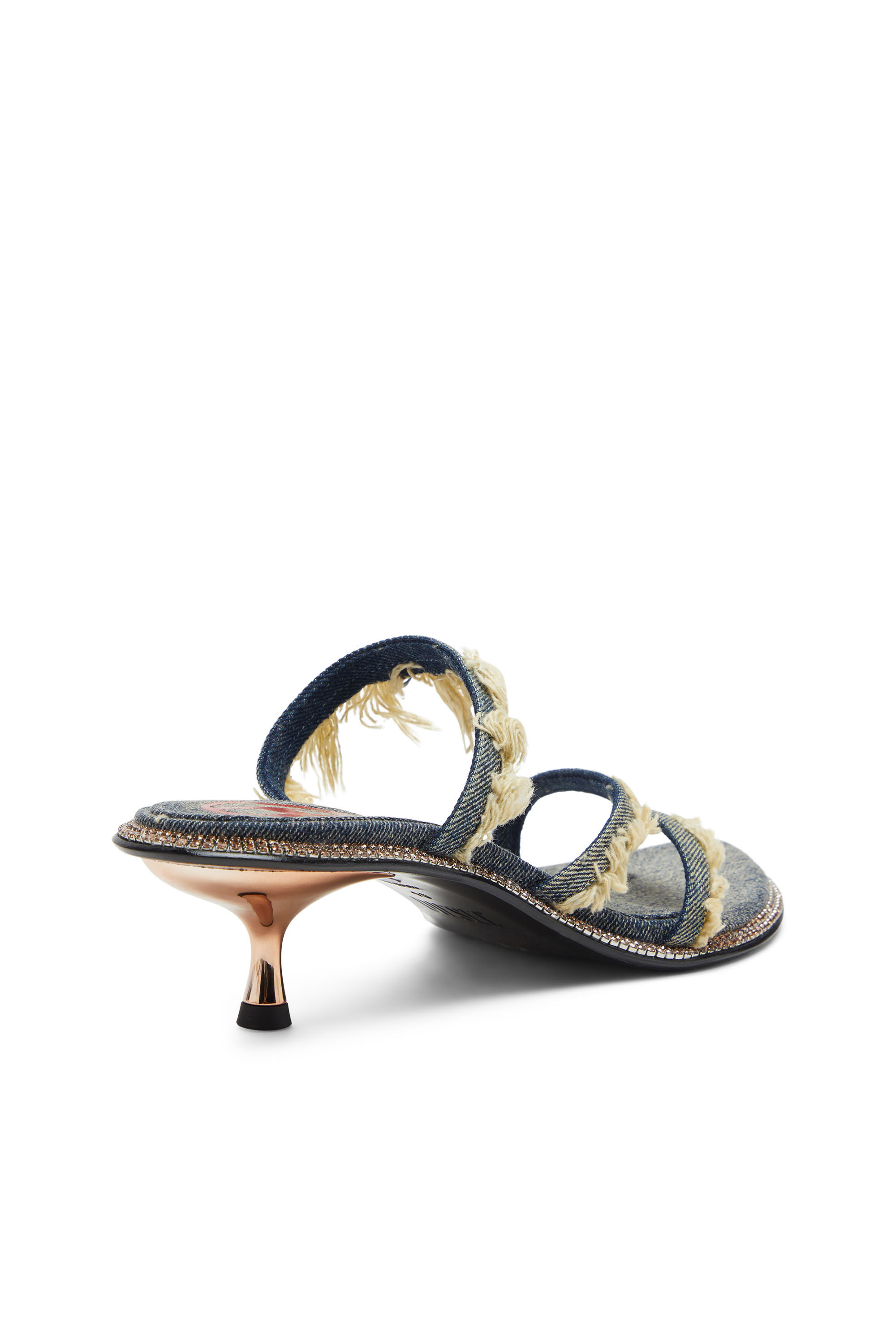 Diesel - D-HAVANNA KITTIE, D-Havanna Kittie-Mules de denim deshilachado con cristales Mujer in Azul marino - 4