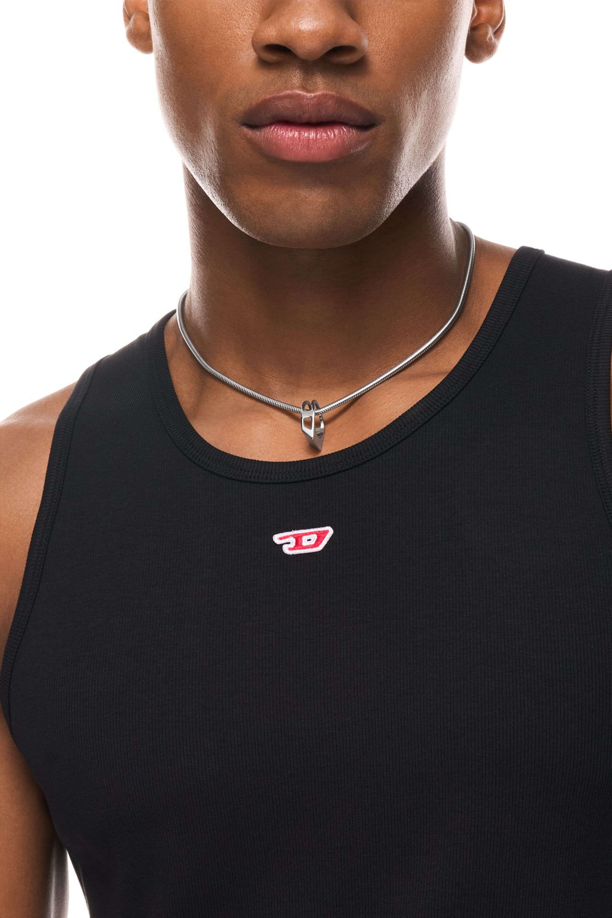 Diesel - DX167240 JEWELLERY, Collar de cadena de acero inoxidable Unisex in Plateado - 4