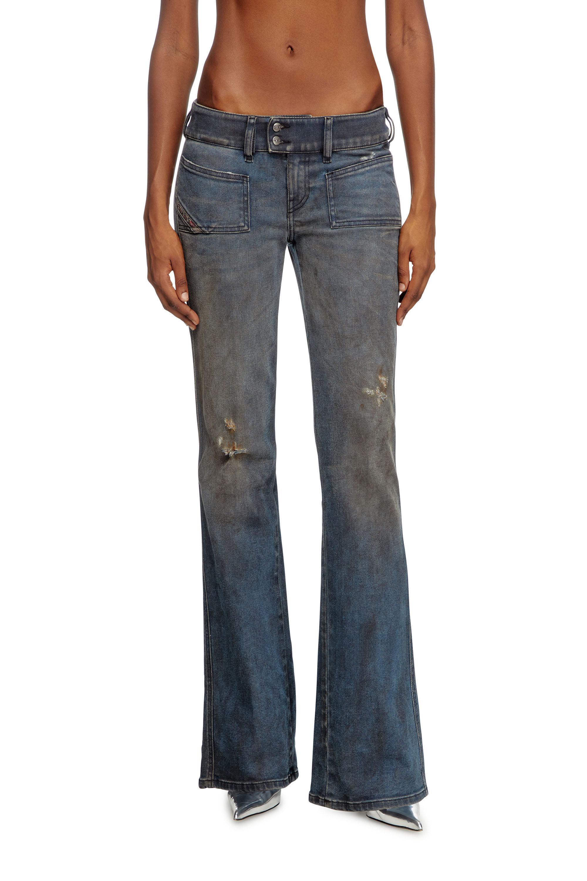 Diesel - Bootcut Jeans D-Hush 09L25 Mujer, Azul medio - 3