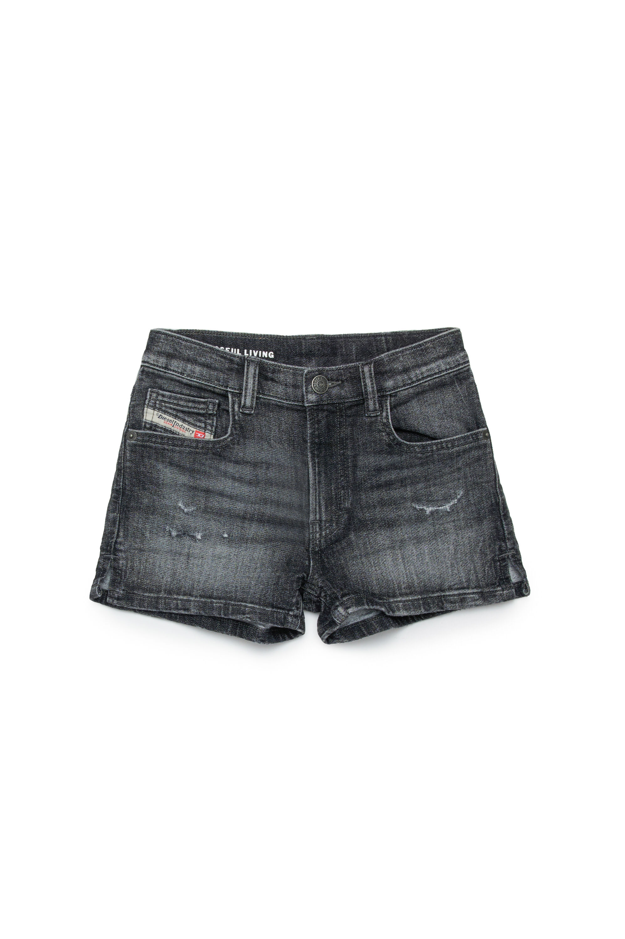 Diesel - PBOYSHORT-S JJJ, Pantalones cortos JoggJeans con desgarrones Mujer in Negro - 1