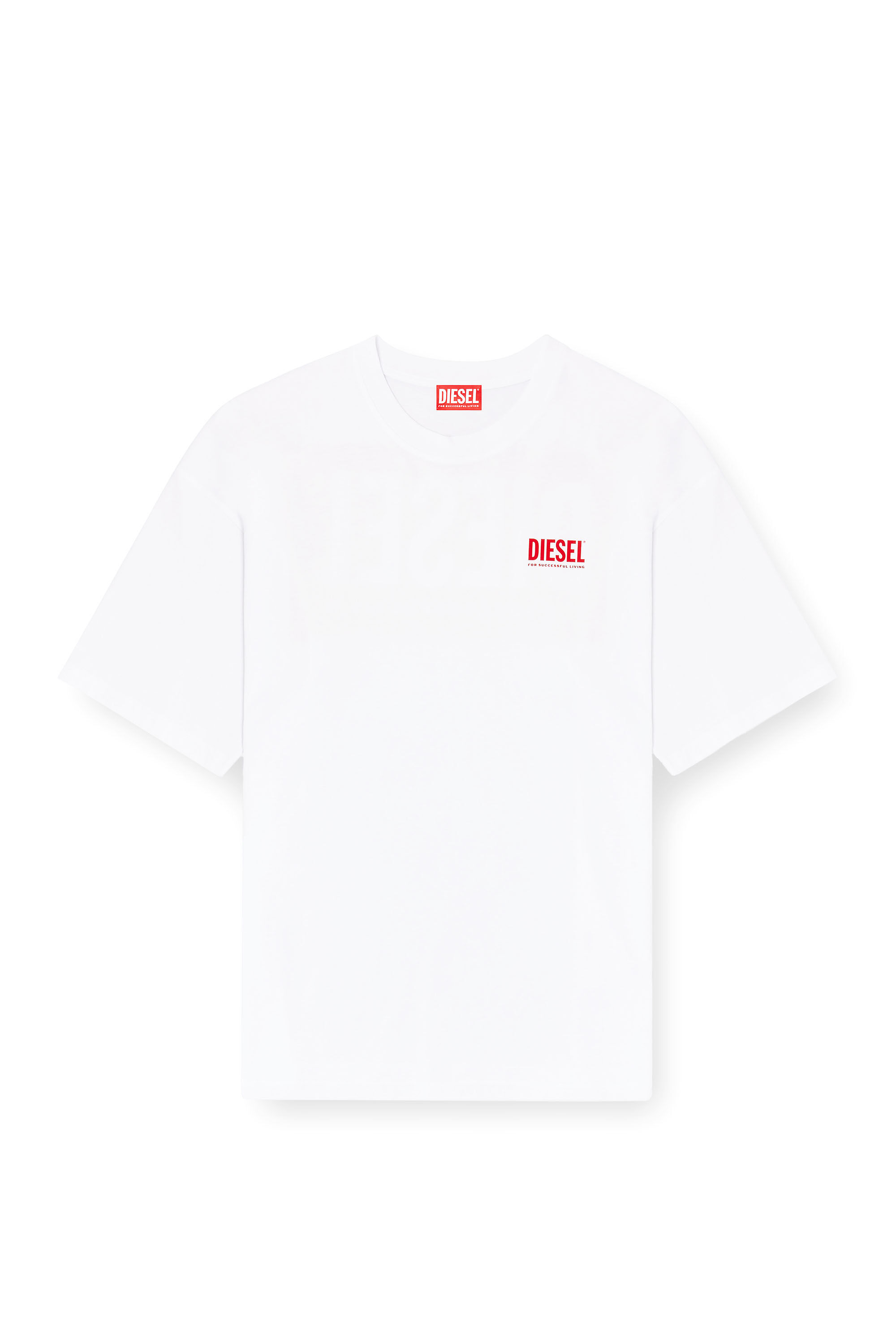 Diesel - T-BOXT-BISK, Camiseta de algod&oacute;n con estampado Diesel Biscotto Hombre in Blanco - 2