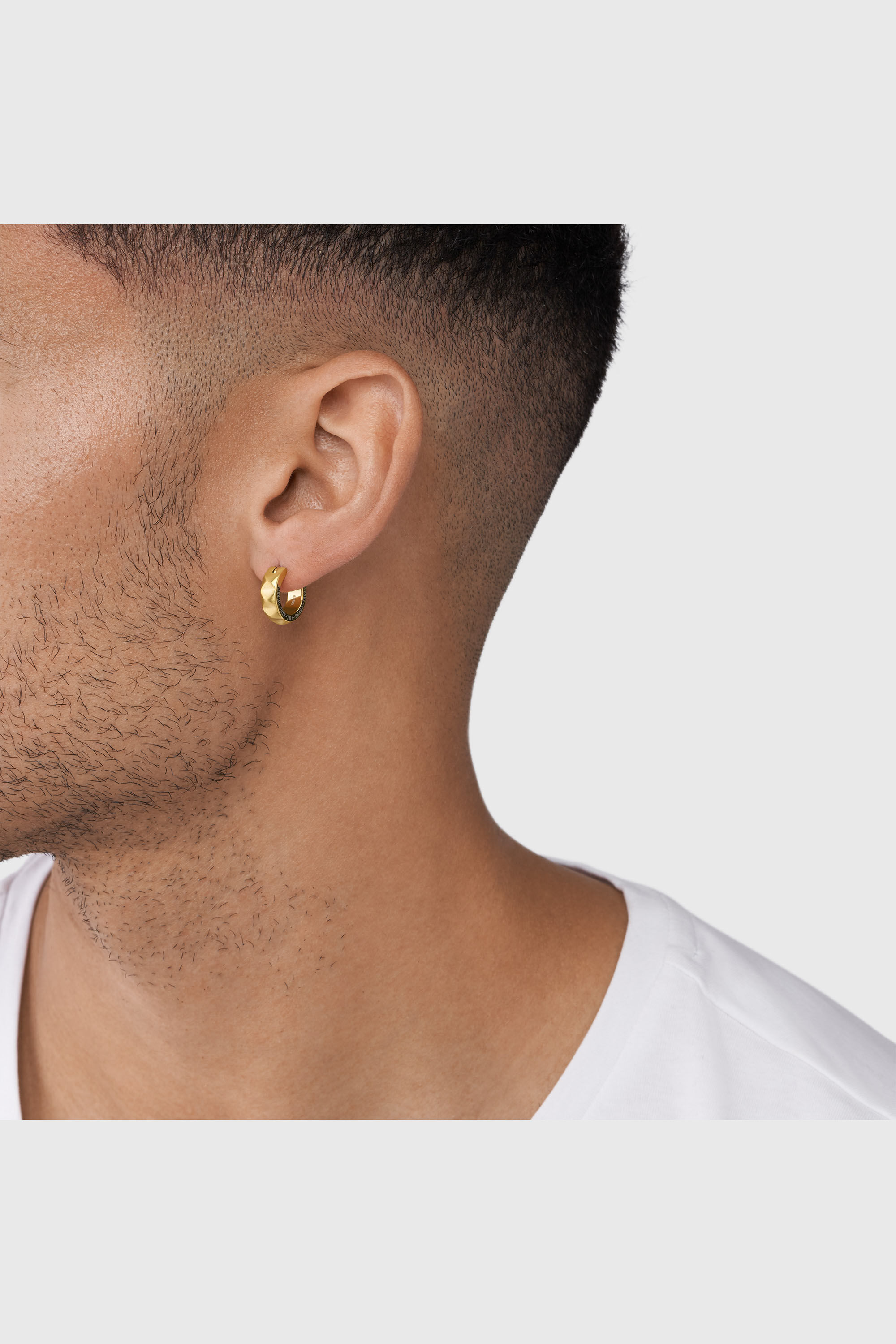Diesel - DX1417, Pendiente de aro de acero dorado Unisex in Dorado - 4