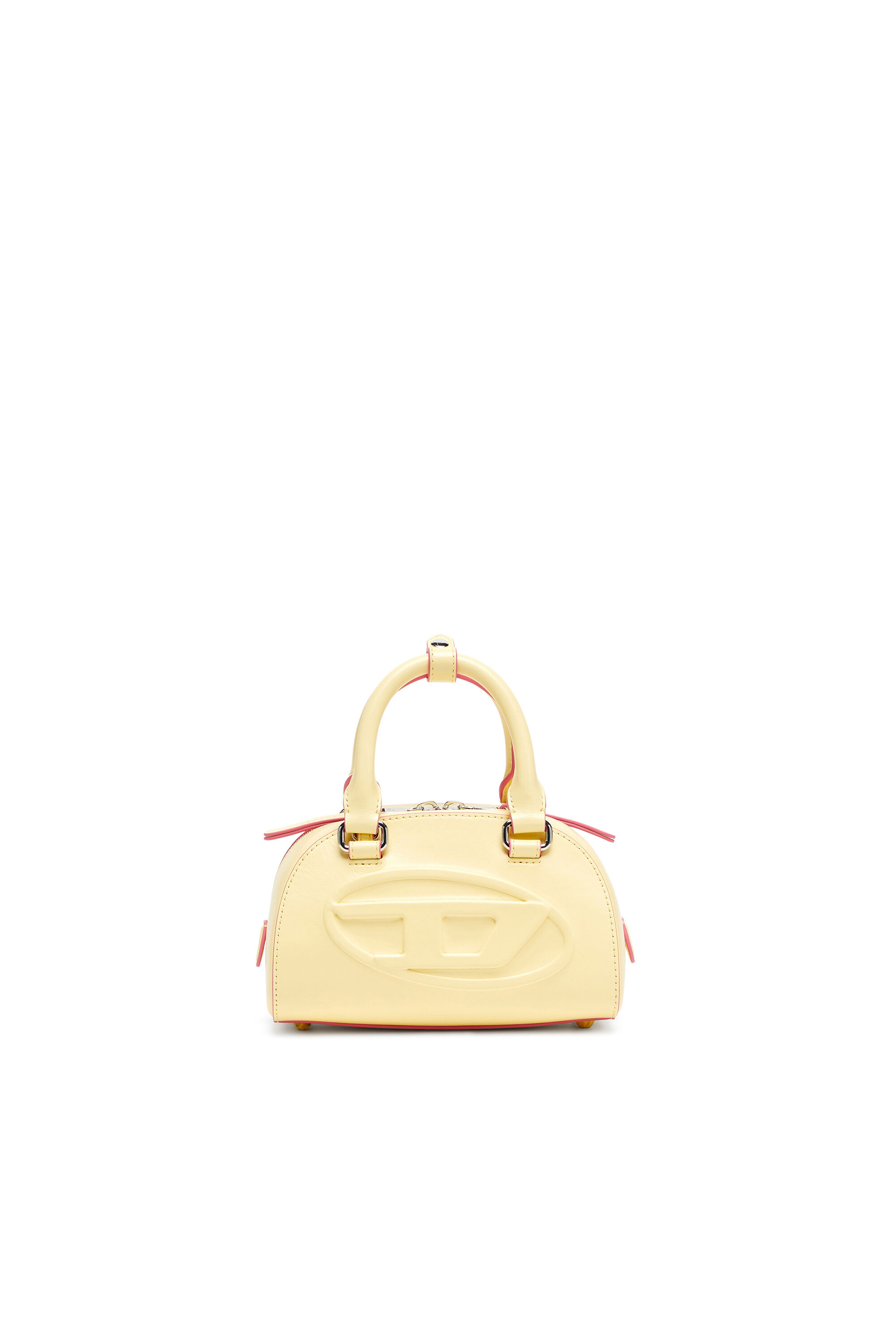 Diesel - 1DR DOME CROSSBODY, 1DR Dome - Bolso bowling mini de cuero Mujer in Amarillo - 1