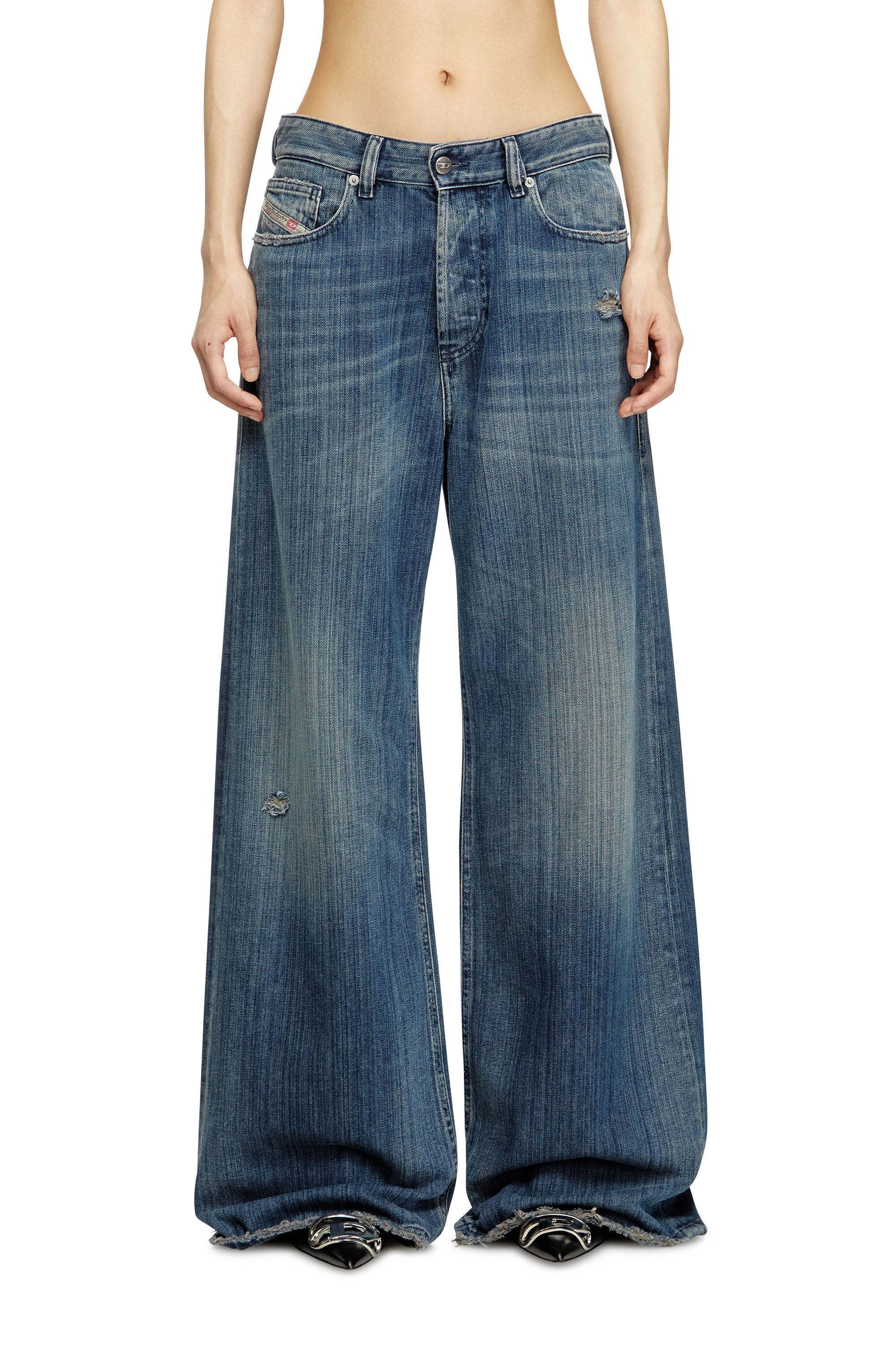 Diesel - Relaxed Jeans 1996 D-Sire 09M09 Mujer, Azul Oscuro - 3