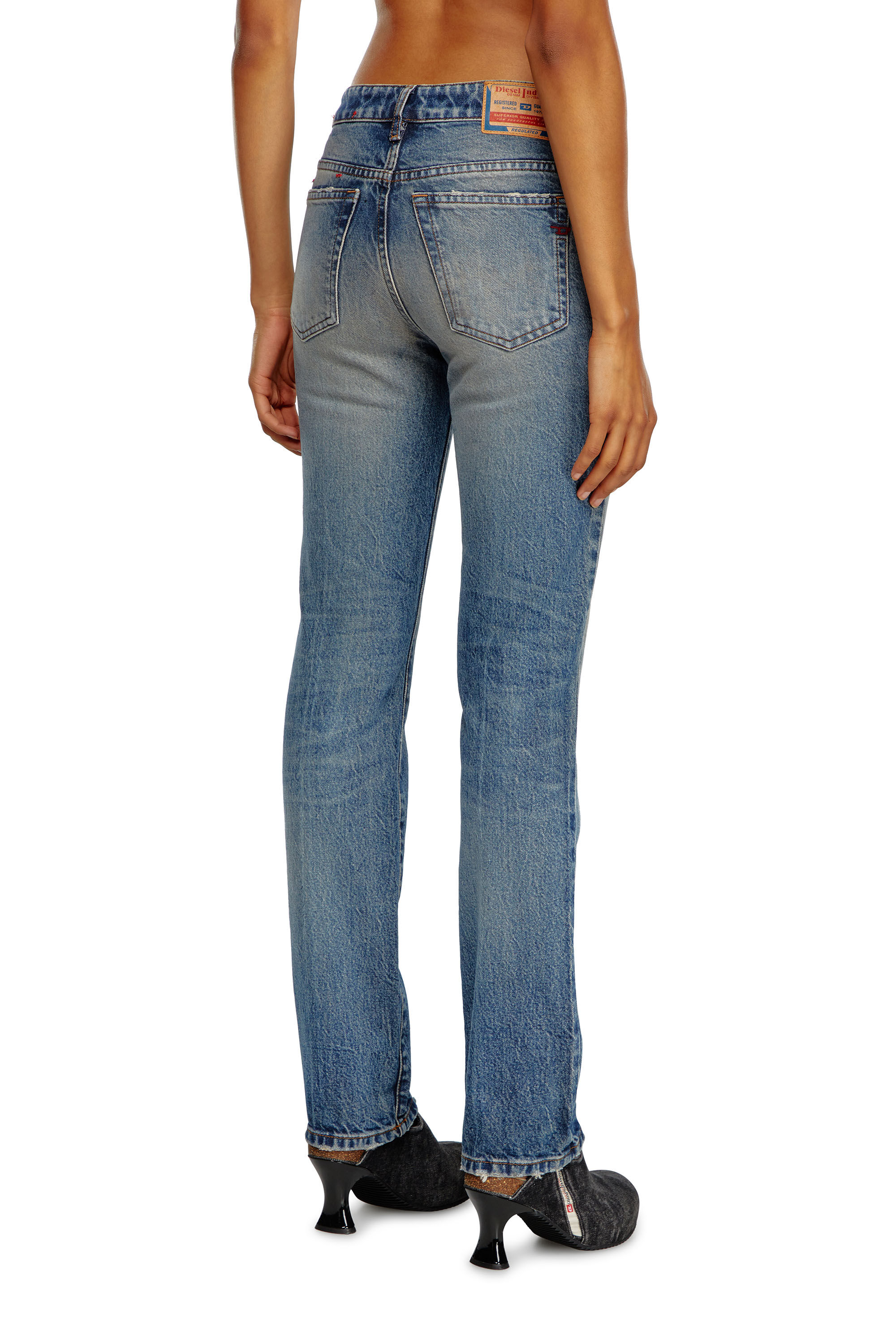 Diesel - Straight Jeans 1989 D-Mine 0GRDH, Mujer Straight Jeans - 1989 D-Mine in Azul marino - Image 4