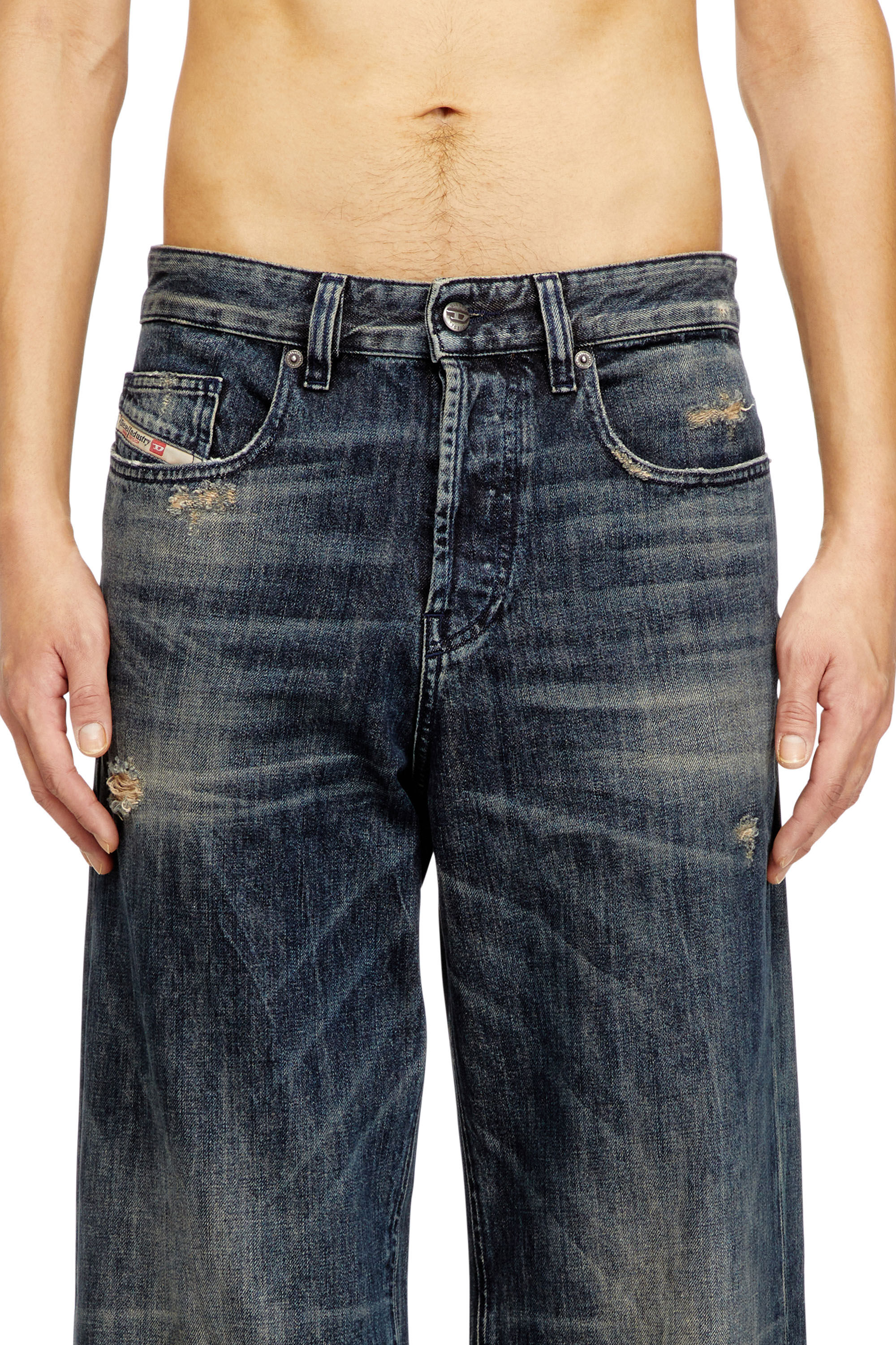 Diesel - Relaxed Jeans 2001 D-Macro 0ADBZ Hombre, Azul Oscuro - 5