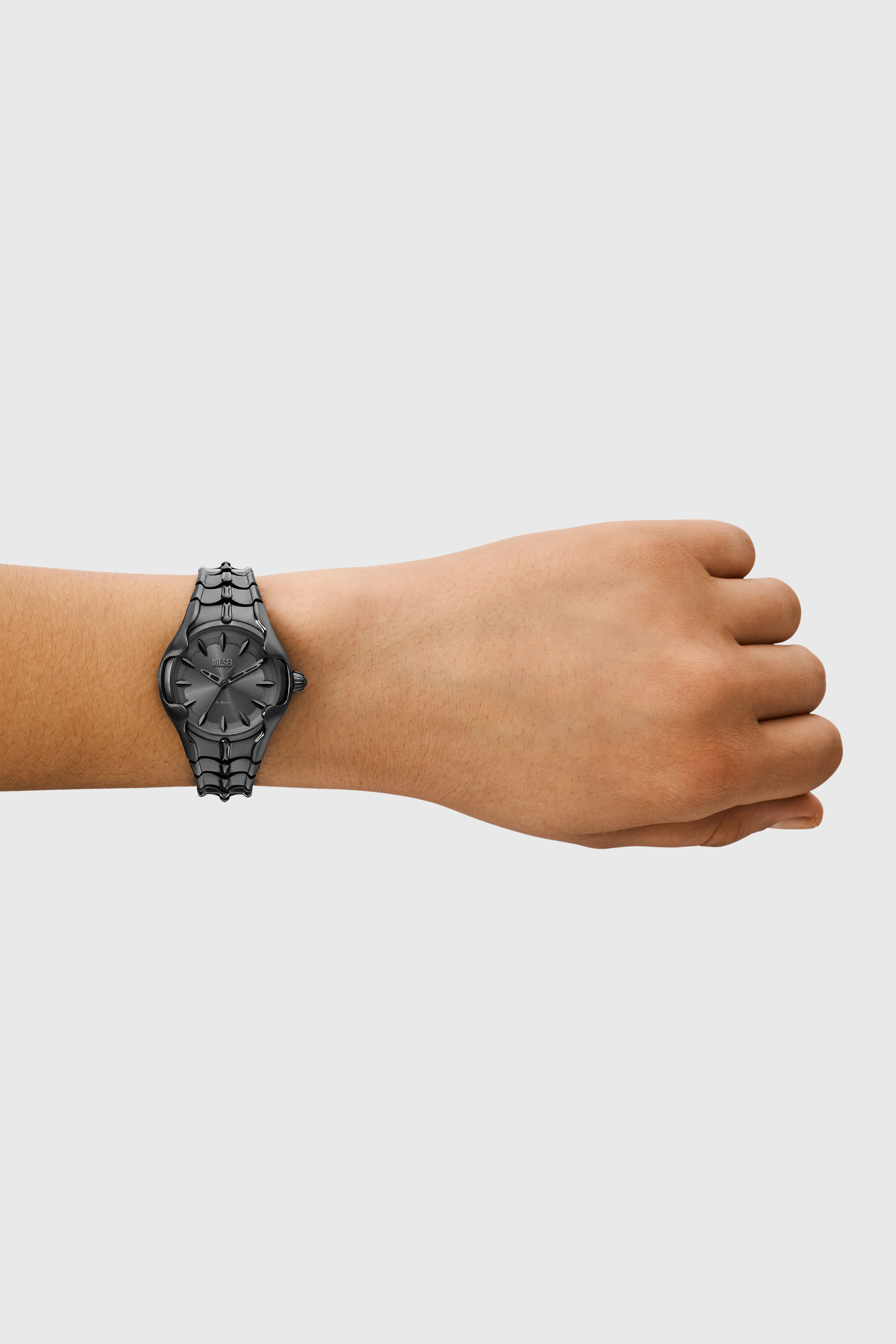 Diesel - DZ5603, Reloj Vert de acero inoxidable en gris plomo con movimiento de tres agujas Mujer in Gris - 4