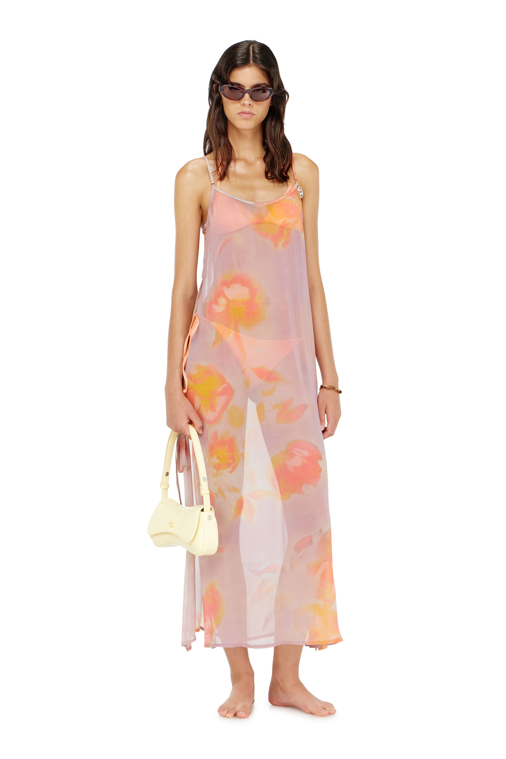 Diesel - VANYA-UTLT, Vestido playero de gasa floral Mujer in ToBeDefined - 2
