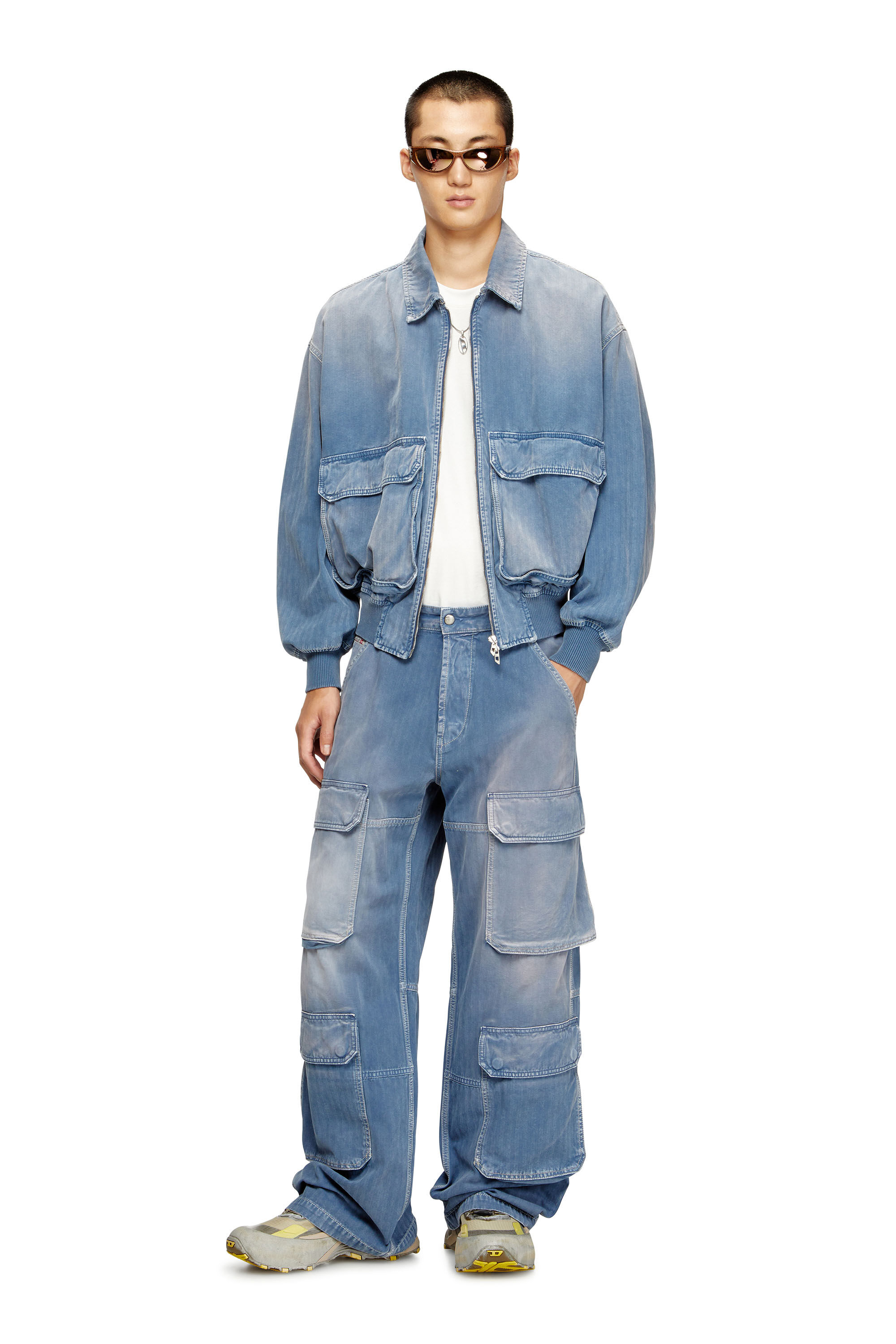 Diesel - Relaxed Jeans D-Touch 09M93 Hombre, Azul medio - 1