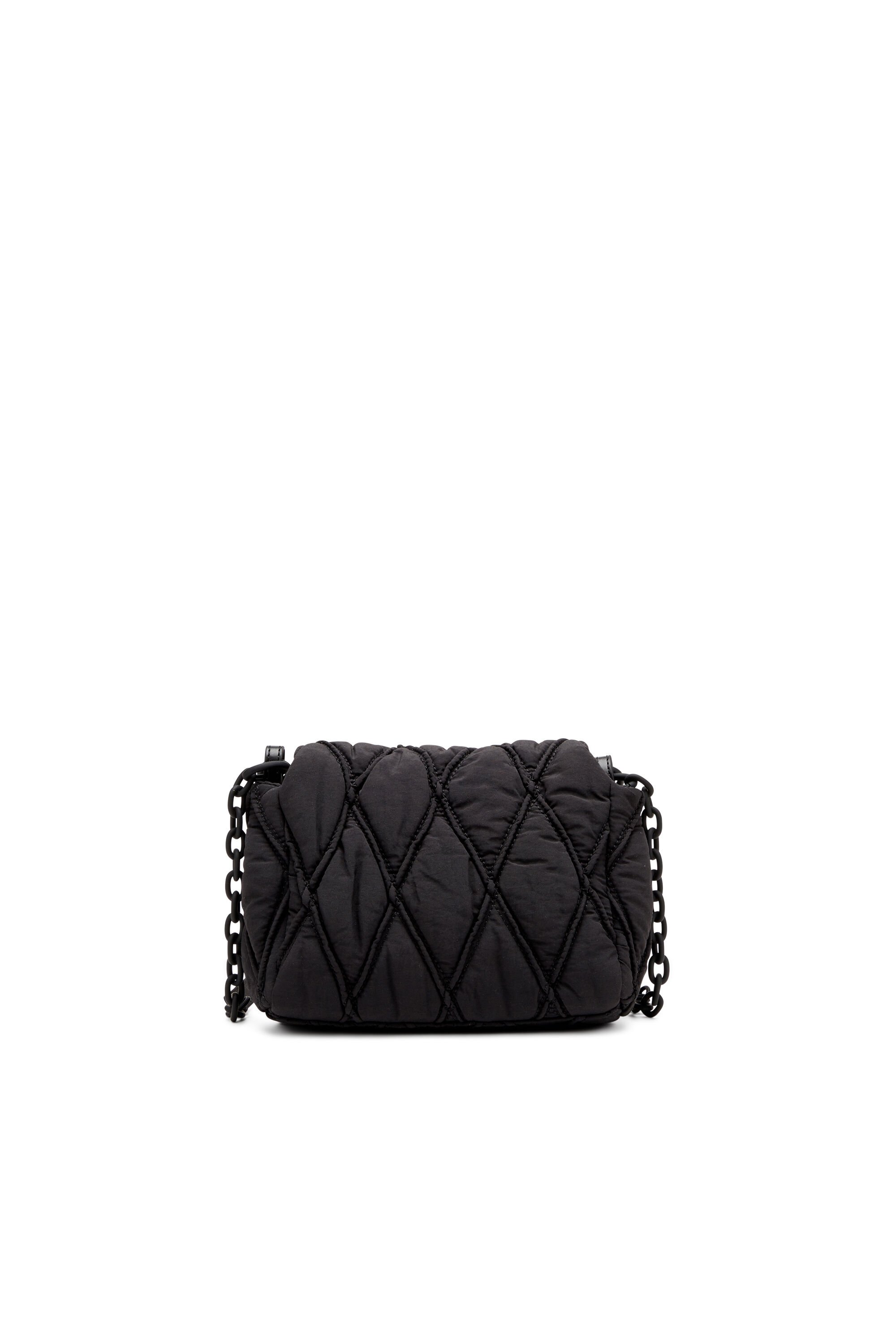 Diesel - CHARM-D SHOULDER S, Woman's Charm-D-S-Small shoulder bag in quilted nylon in Black - 3