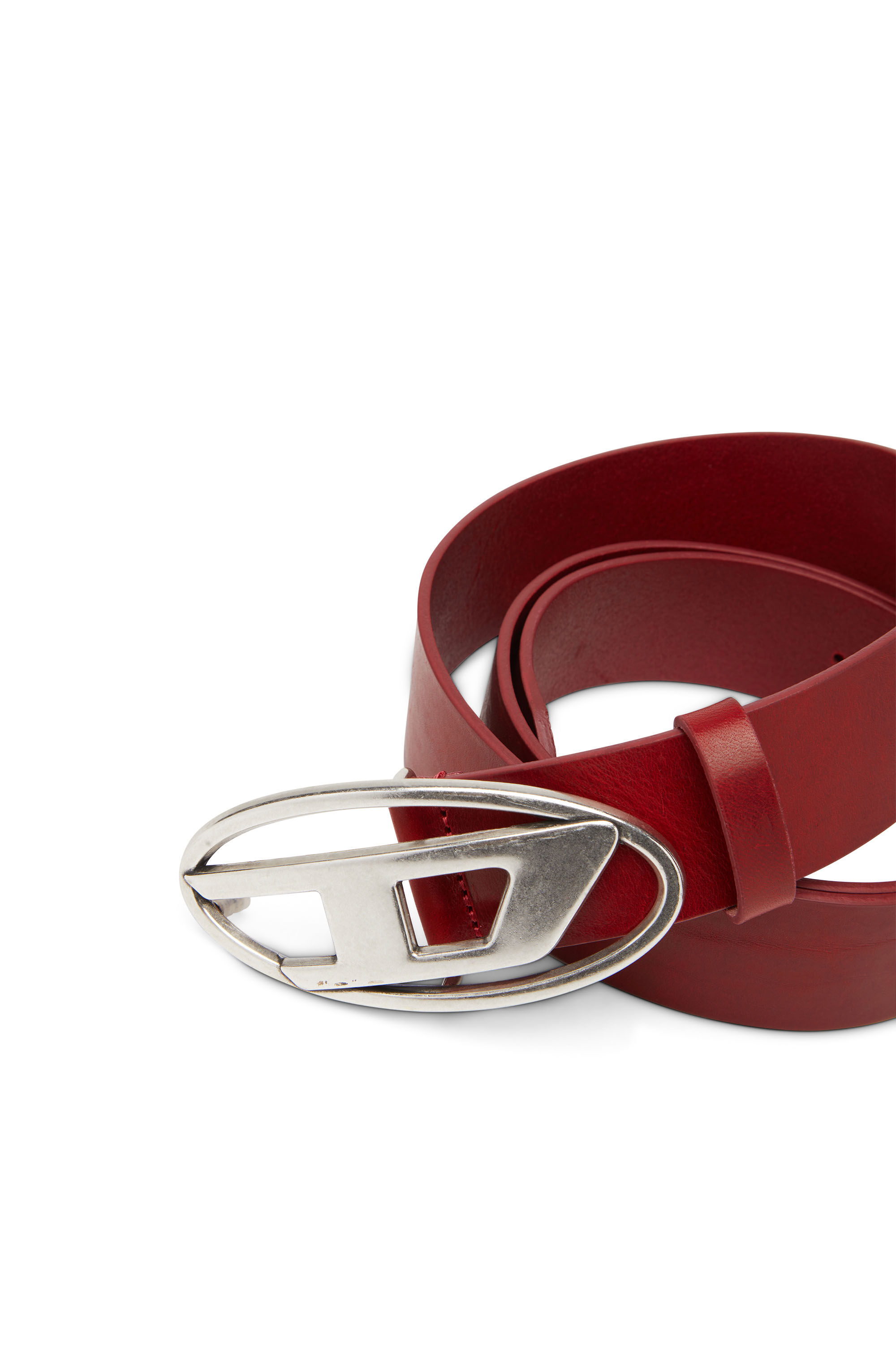 B-1DR: cinturón plateado con hebilla en D para mujer | Diesel
