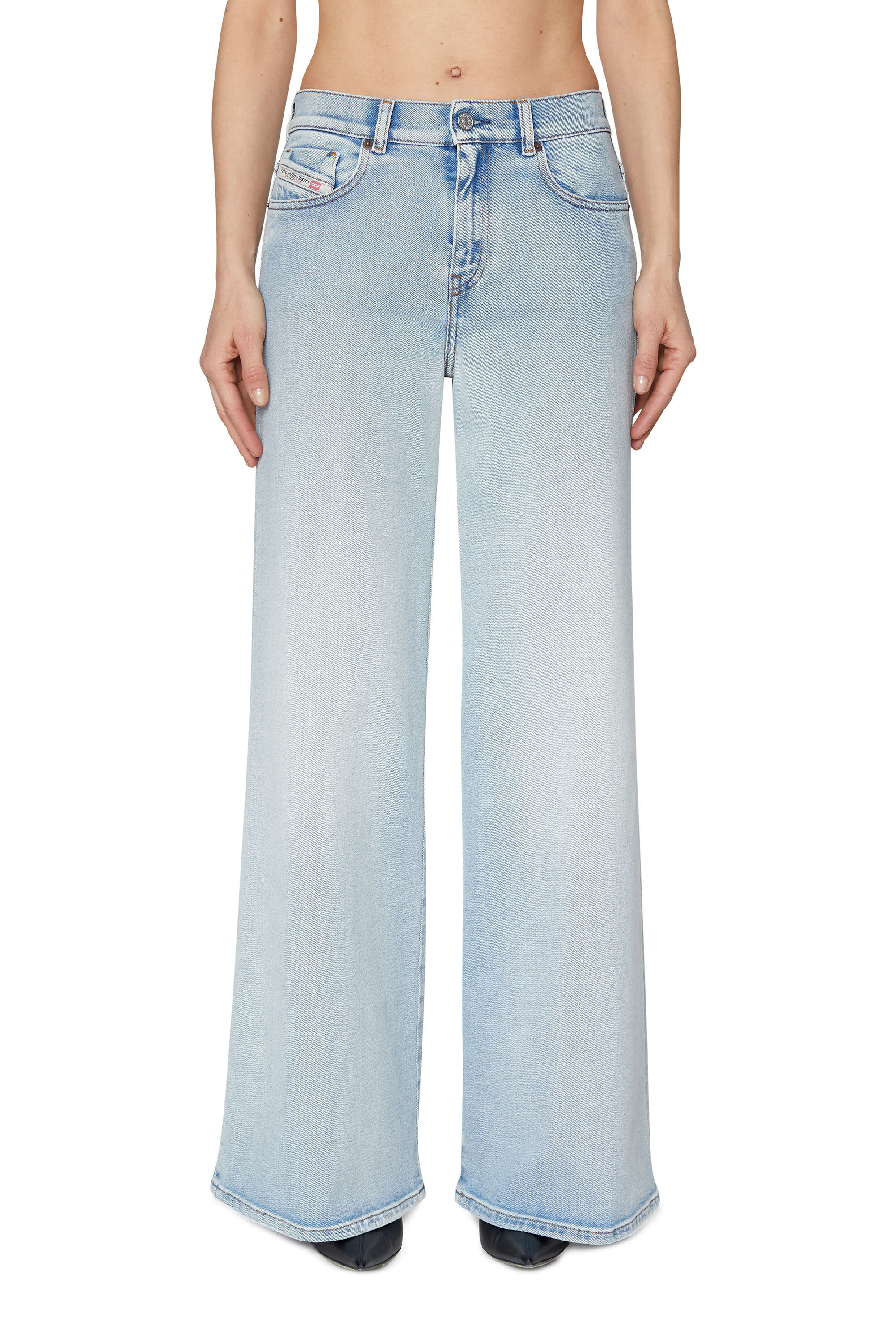 Diesel - 1978 09C08 Bootcut and Flare Jeans, Azul Claro - Image 2