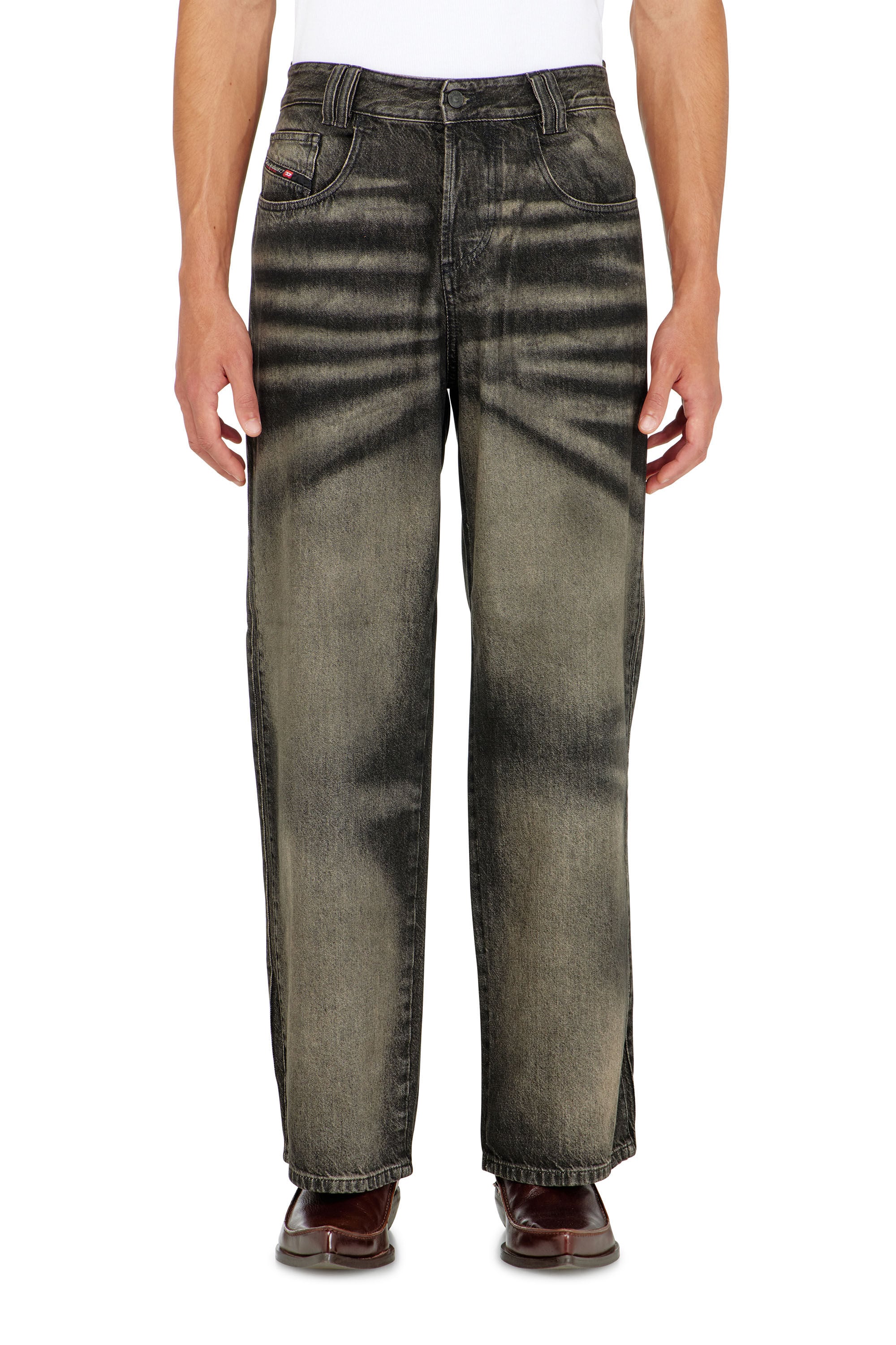 Diesel - Relaxed Jeans 1982 D-Hakou 09R33 Unisex, Negro/Gris oscuro - 4