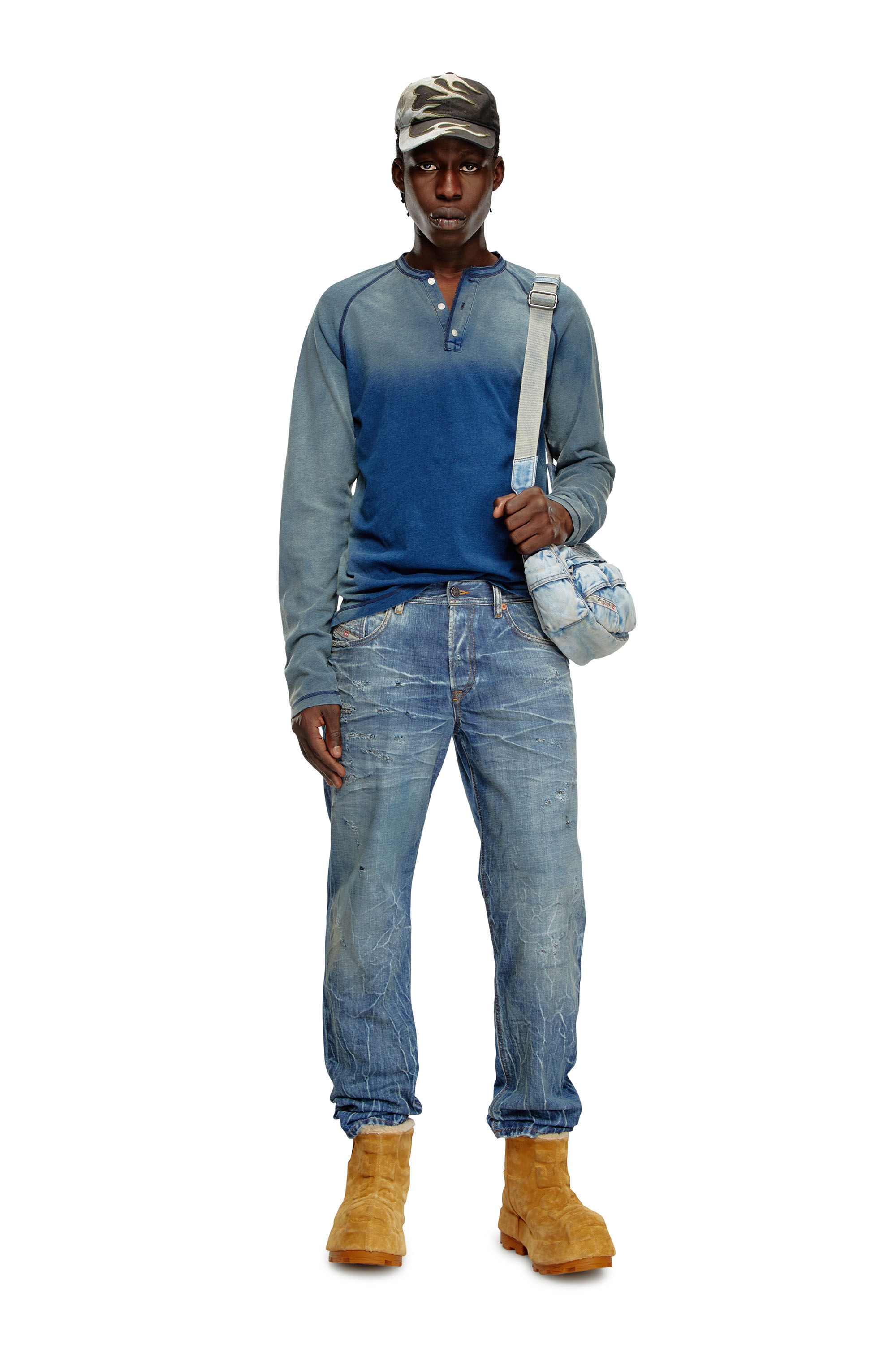 Diesel - Hombre Tapered Jeans 2023 D-Finitive 09K37, Azul medio - Image 1