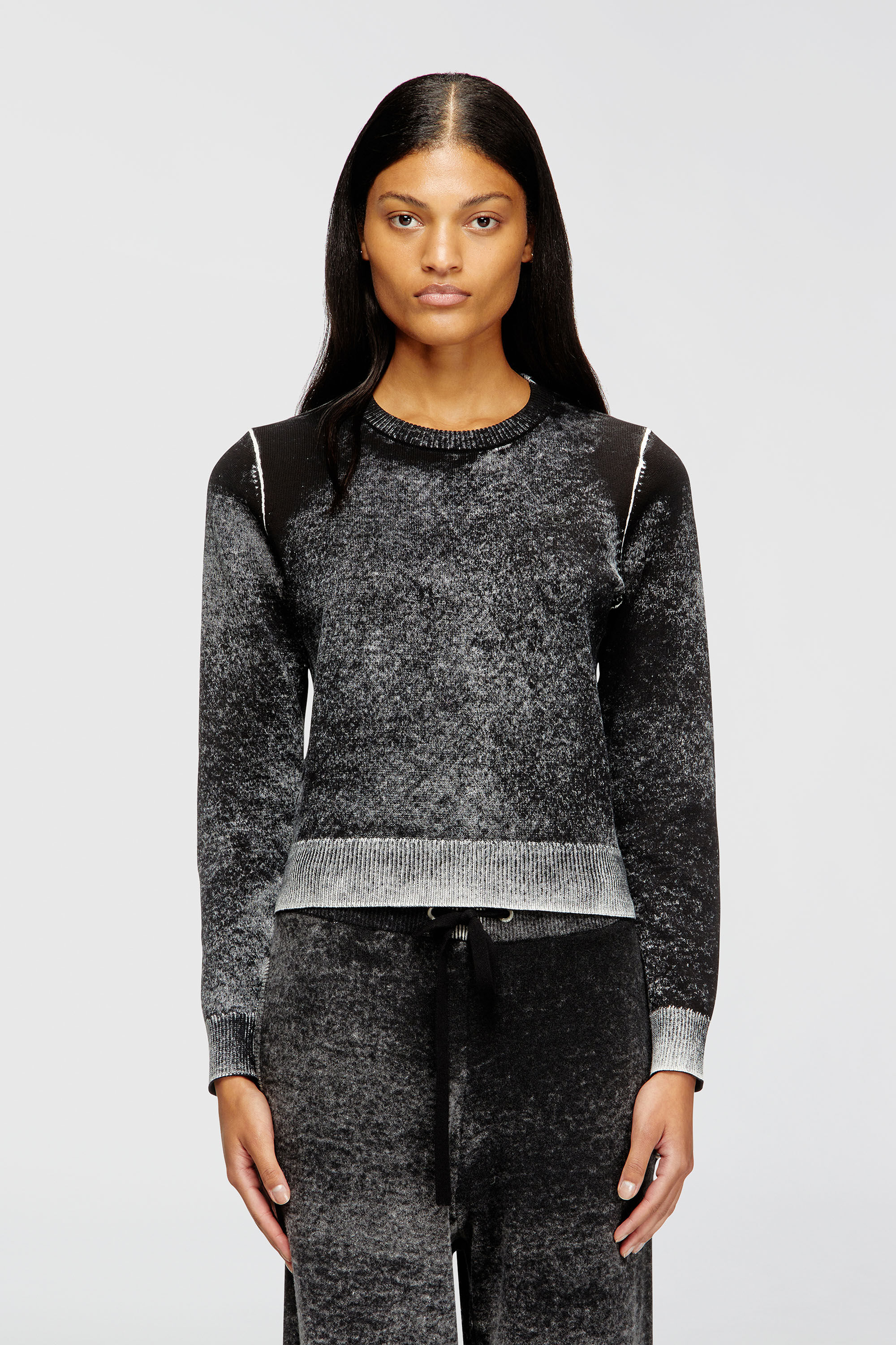 Diesel - M-LOVRE, Jersey con estampado reversible desgastado Mujer in Multicolor - 3