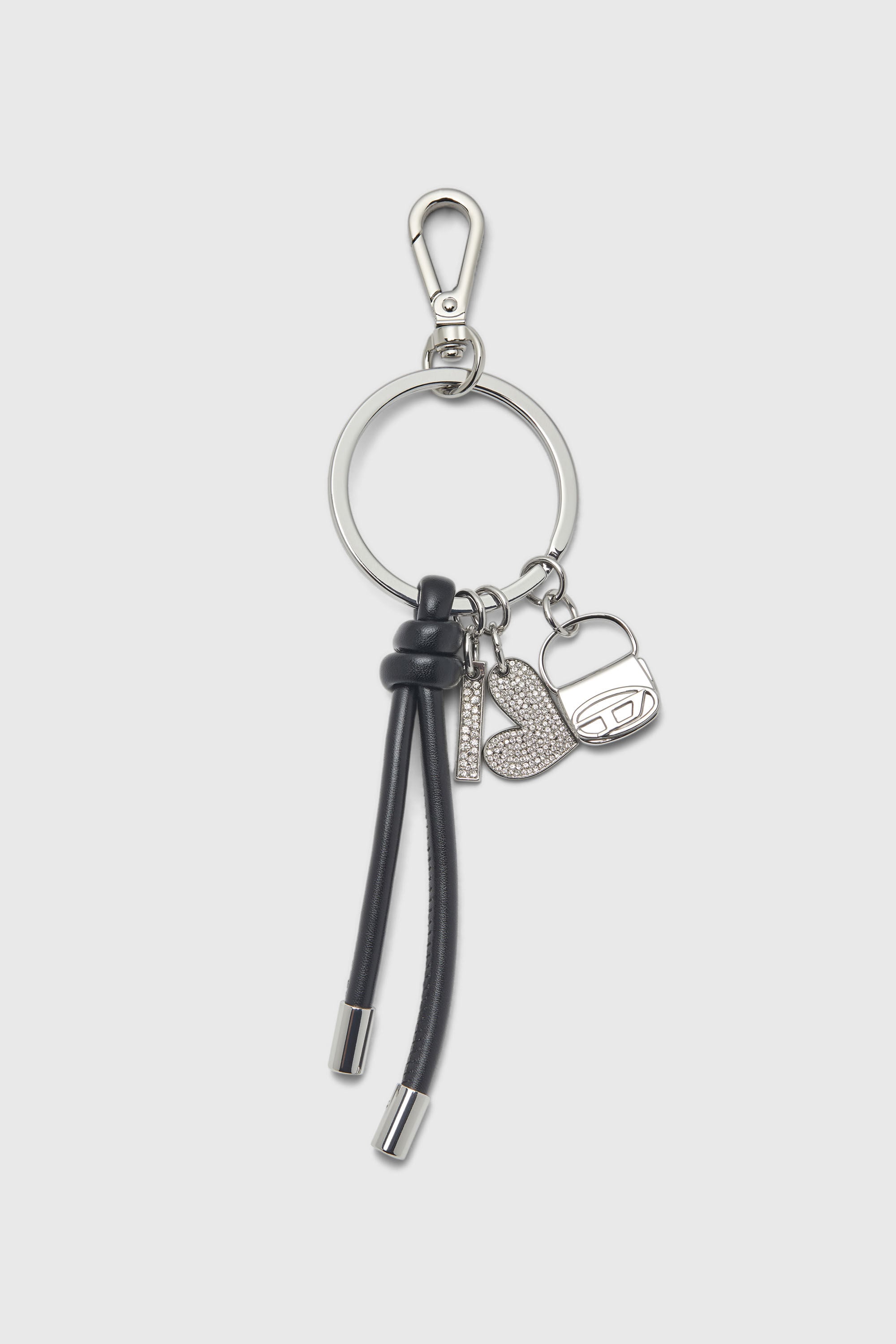Diesel - MULTI III, Llavero con colgantes de coraz&oacute;n y bolso Mujer in Plateado - 1