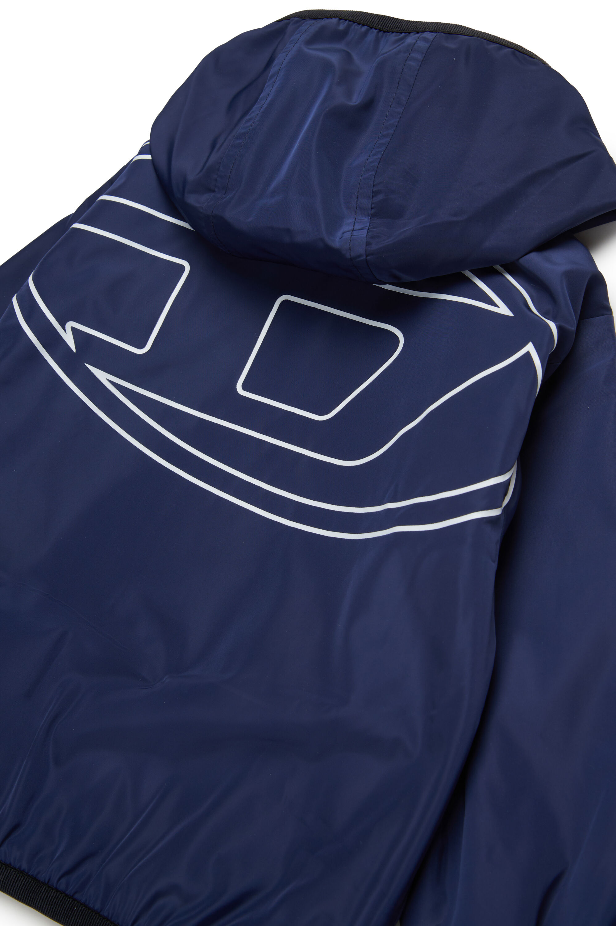 Diesel - JFLOGB, Chaqueta con capucha con estampado mega Oval D Unisex in Azul marino - 4