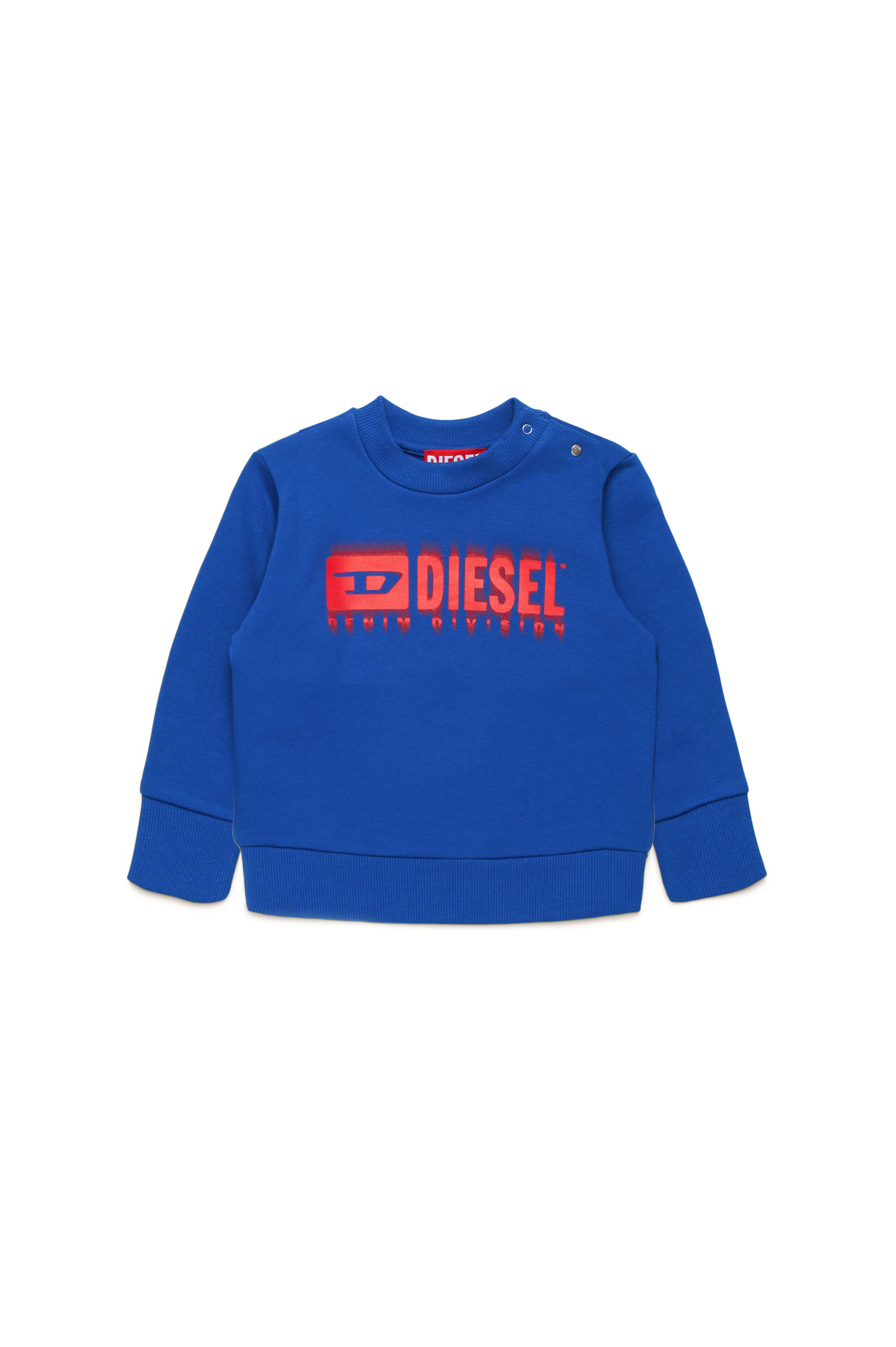 Diesel - SGINNL8B, Sudadera con logotipo manchado Unisex in Azul marino - 1