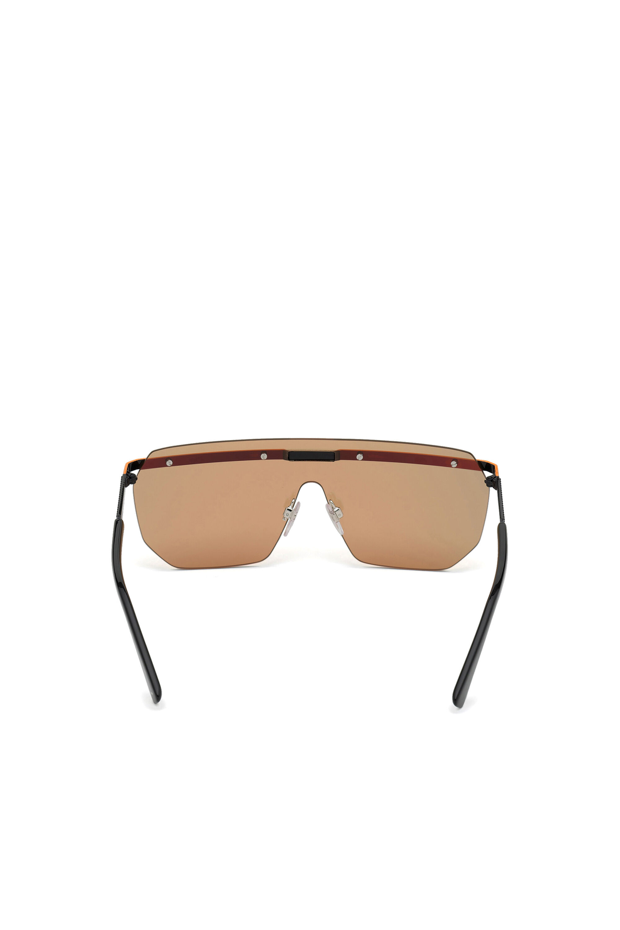 Diesel - DL0259, Gafas envolventes unisex con cristales de nailon con un corte geométrico Unisex in Naranja - 3
