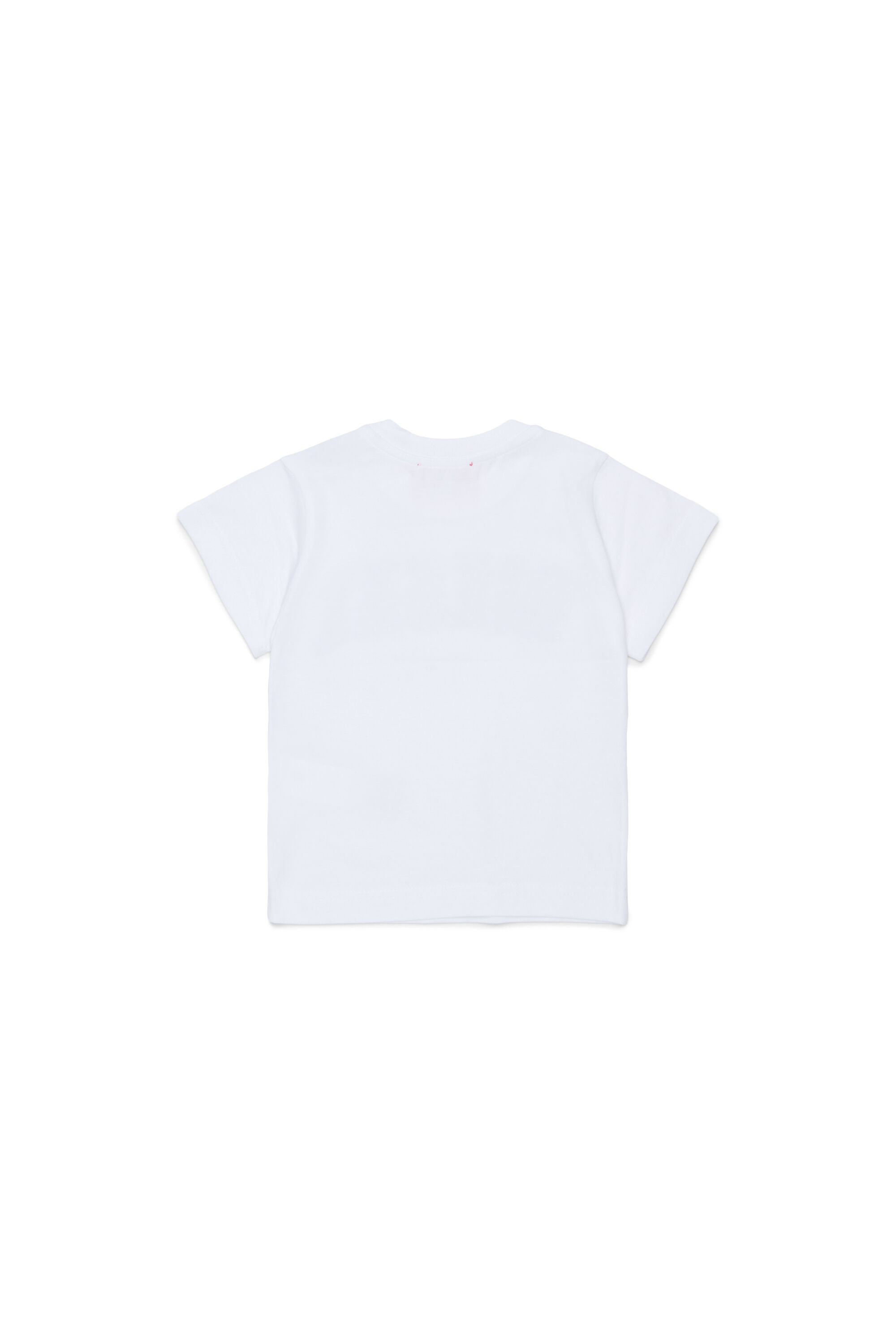 Diesel - TEANSB, Camiseta de algod&oacute;n con logo efecto deshilachado Hombre in Blanco - 2
