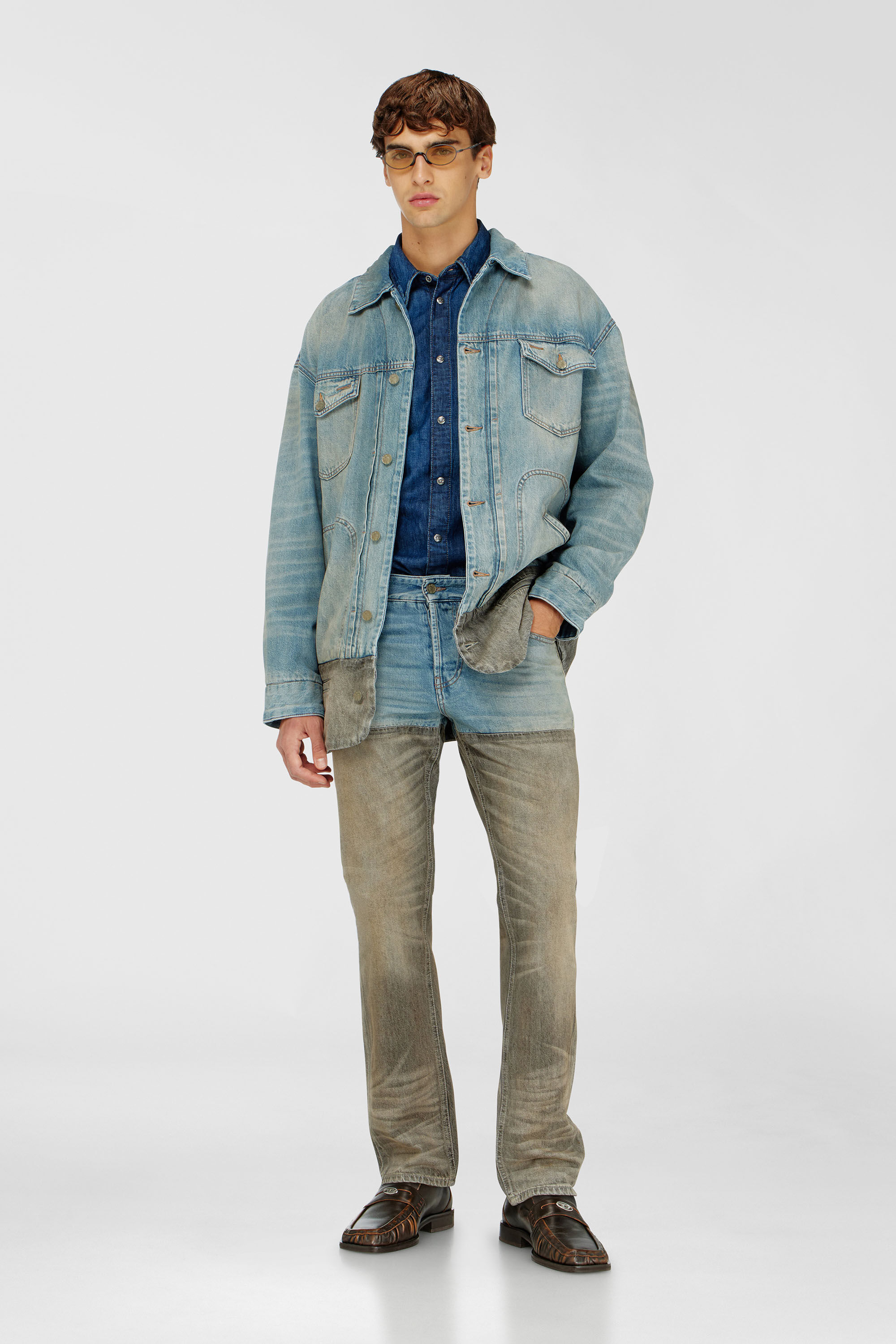 Diesel - Slim Jeans 1993 D-Vyl 0ADDX Hombre, Gris/Azul marino - 2