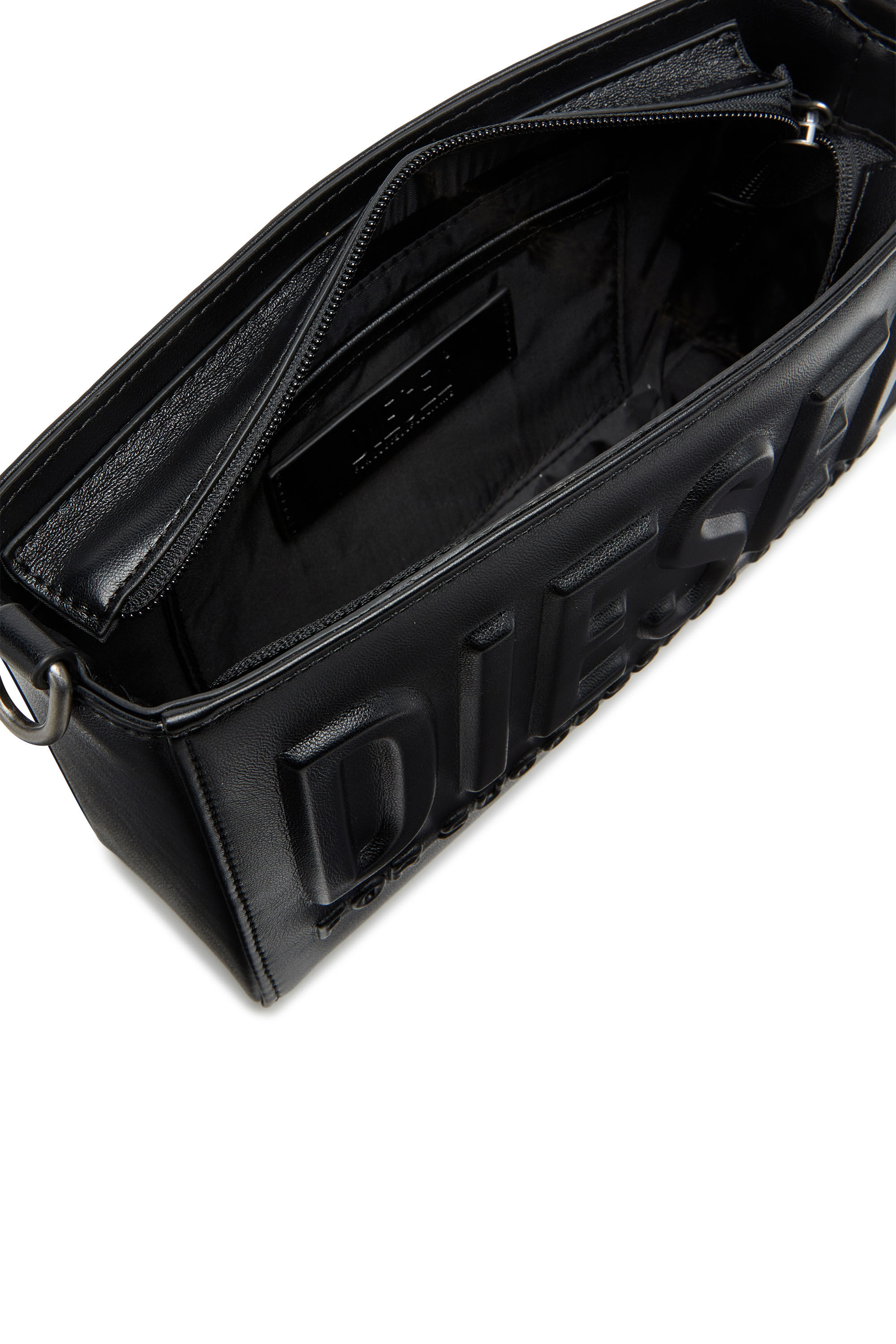 Men's Dsl 3D-PU camera bag with embossed logo | Black | Diesel