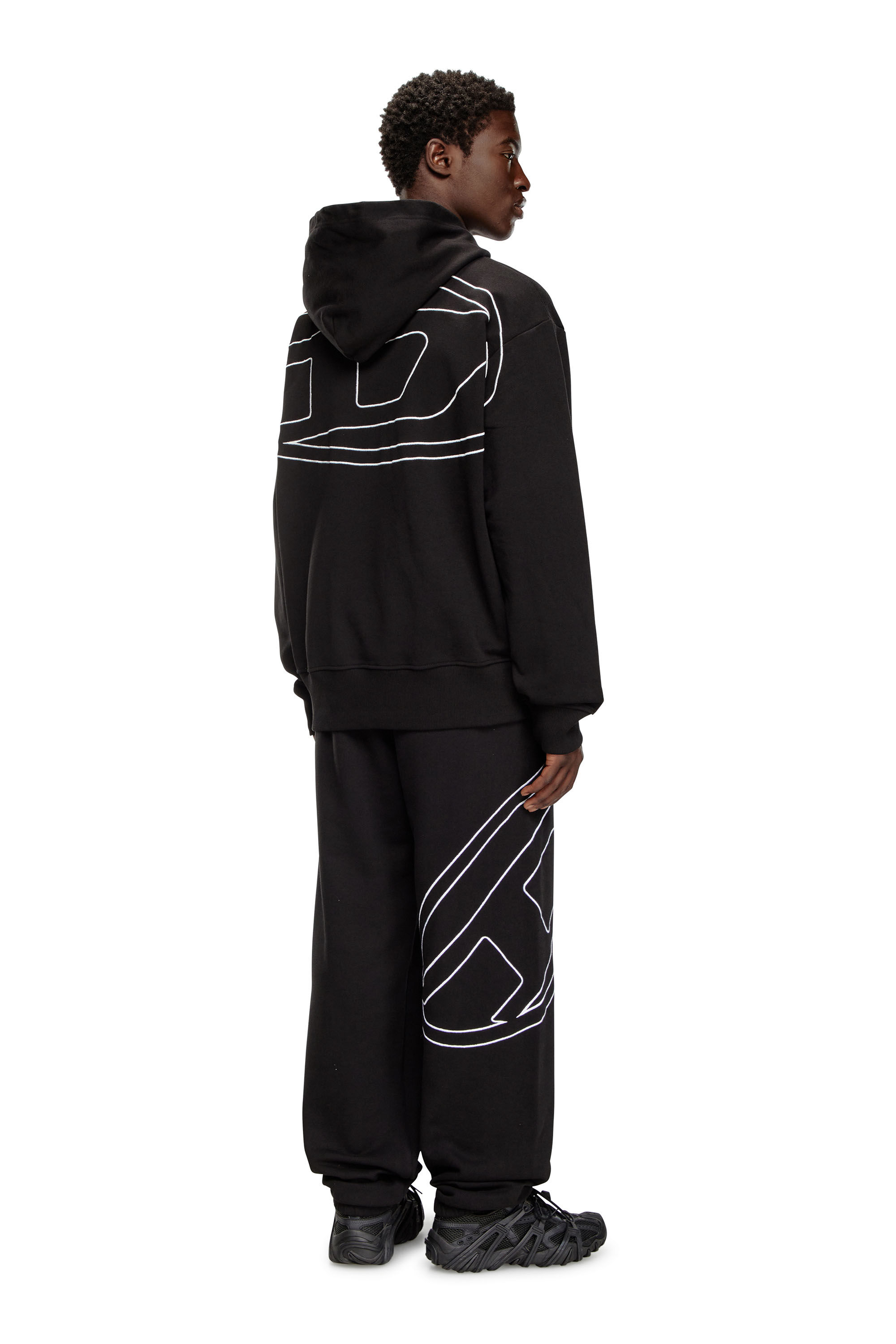 S MACS HOOD MEGOVAL D Men Hoodie with back D logo Diesel