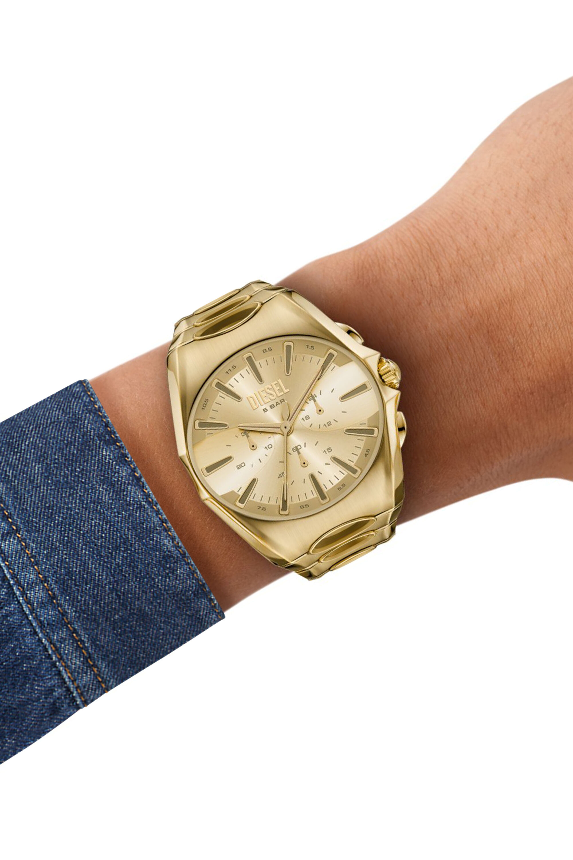 Diesel - DZ4695 WATCH, Reloj D-Curve de acero inoxidable con tono dorado Hombre in Dorado - 4