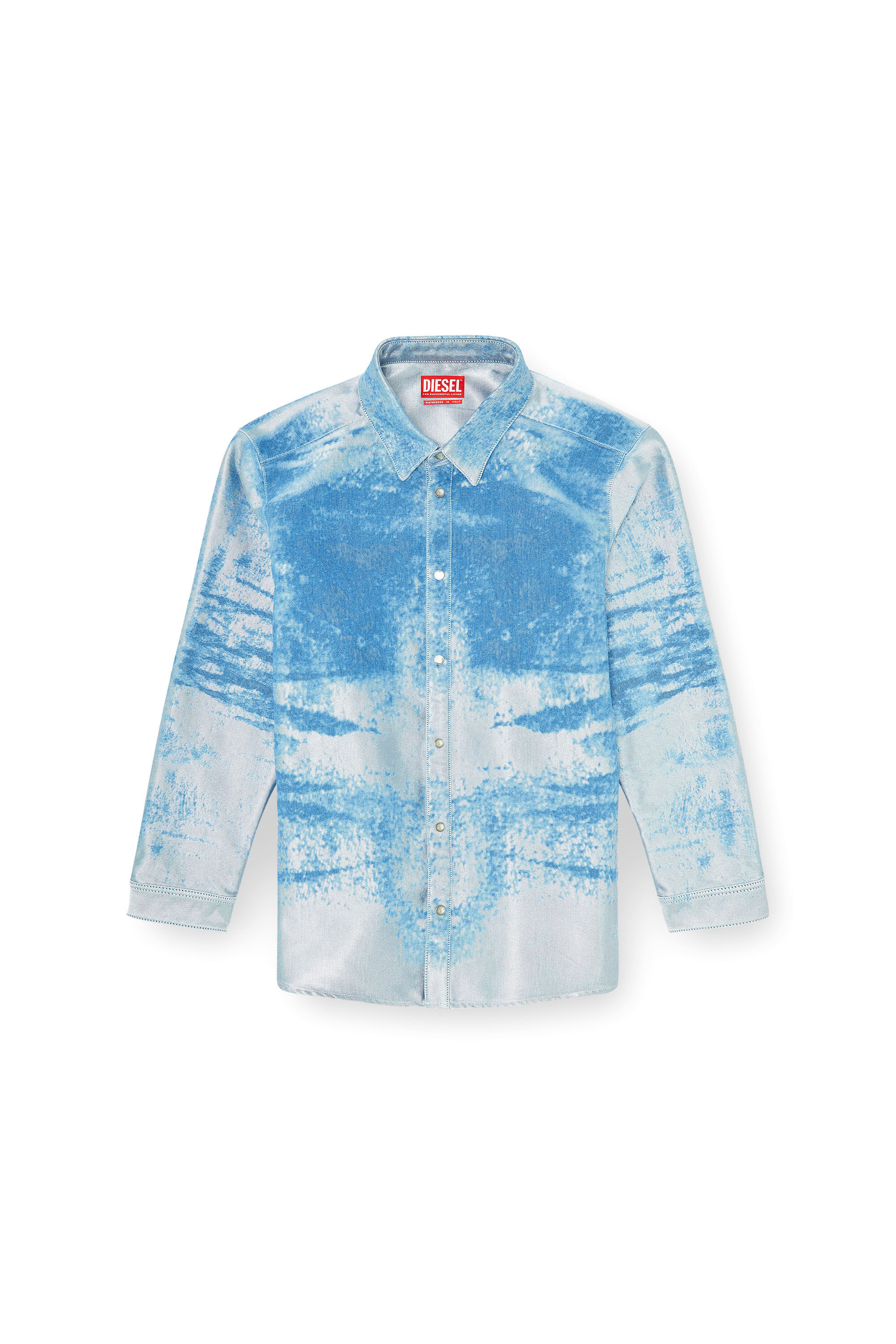 Diesel - D-KELMAR-FSI, Camisa de denim satinado de color Hombre in Azul marino - 2