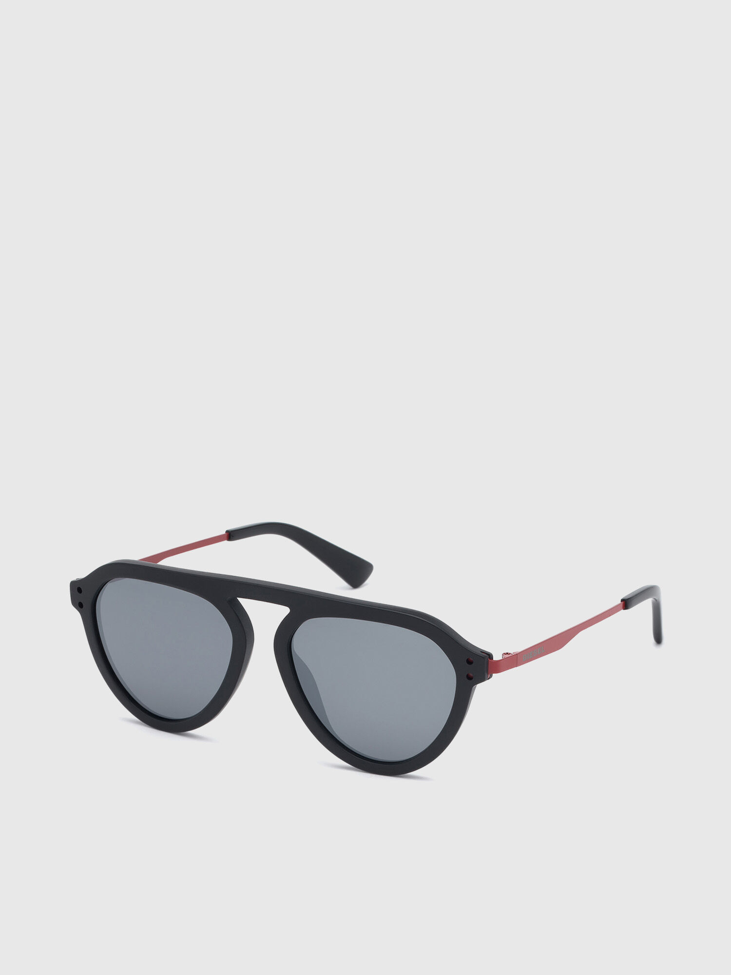 Diesel - DL0277, Gafas de sol estilo aviador en acetato Hombre in Negro - 2