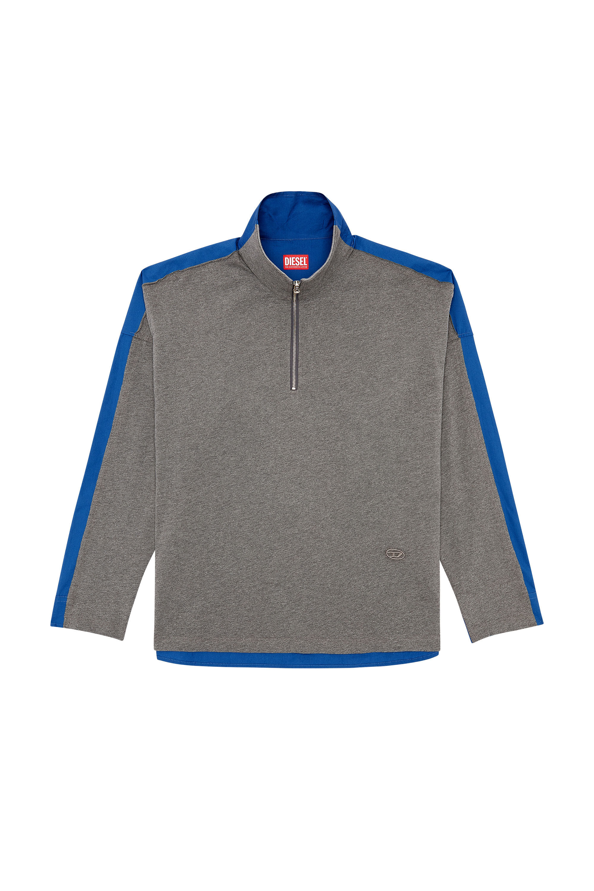 Diesel - S-GAND-A, Camisa híbrida de tejido y popelín Hombre in Multicolor - 2