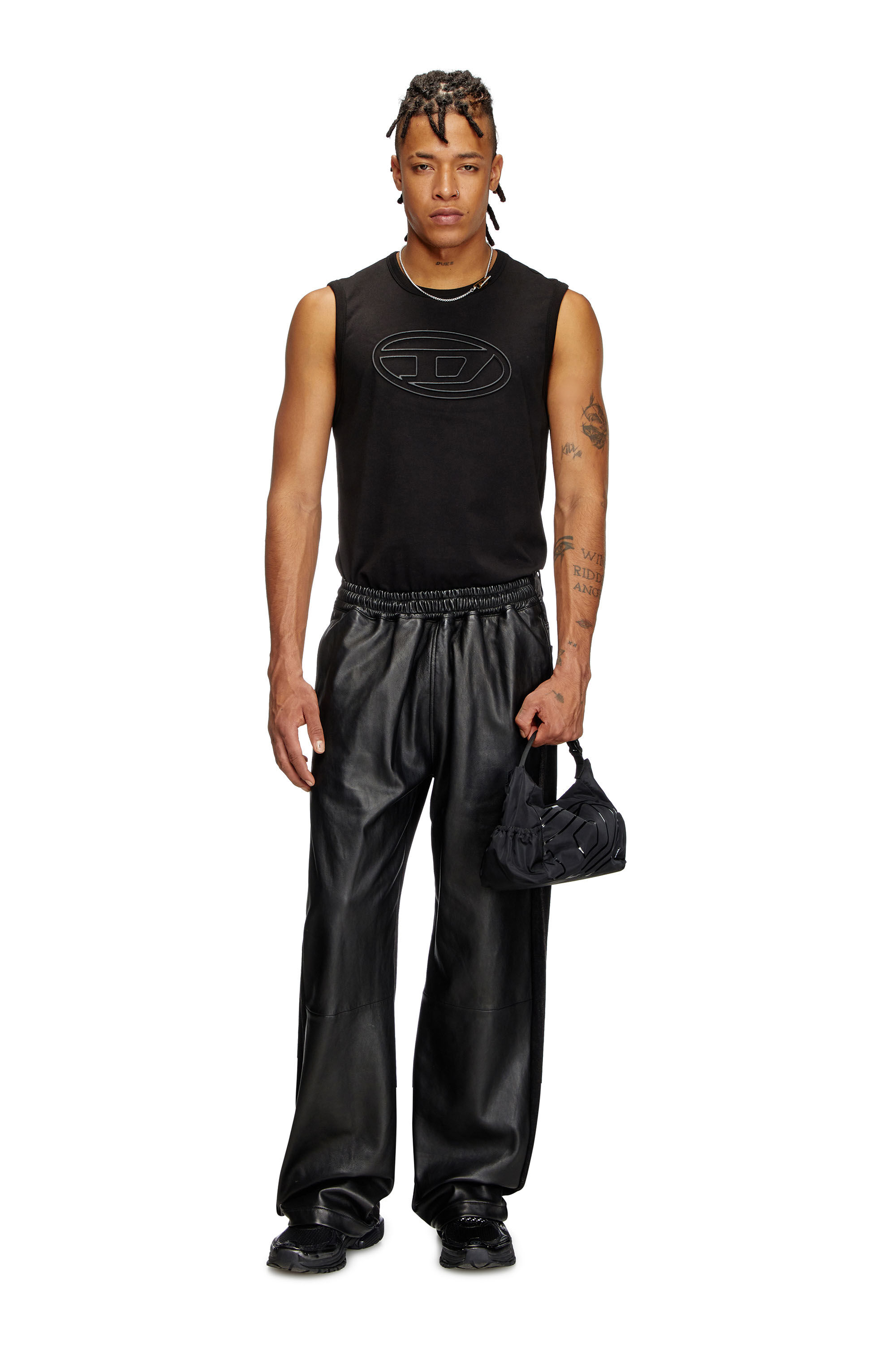 Diesel - T-BISCO-BIGOVAL, Top sin mangas Hombre in Negro - 1