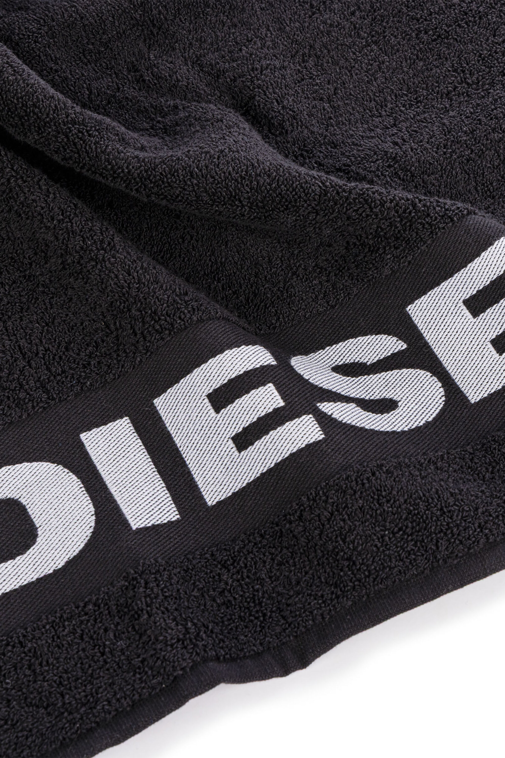 Diesel - 1015135 LOGO-COTTON TOWEL SET 1+1 BLACK, Juego de Toallas de Felpa de Algodón con Logotipo Unisex in Negro - 2