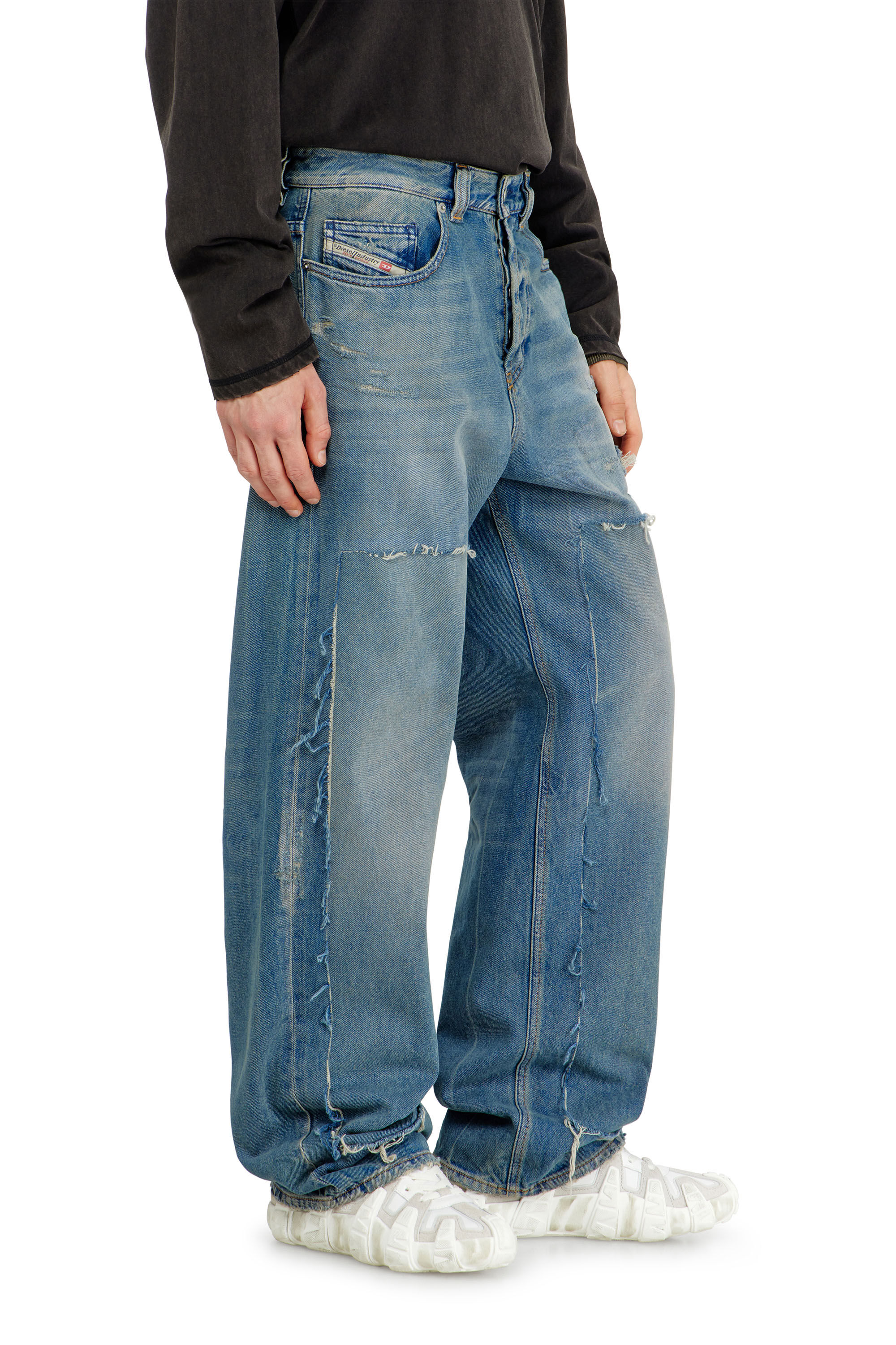 Diesel - Relaxed Jeans 2001 D-Macro 09N27 Hombre, Azul medio - 7