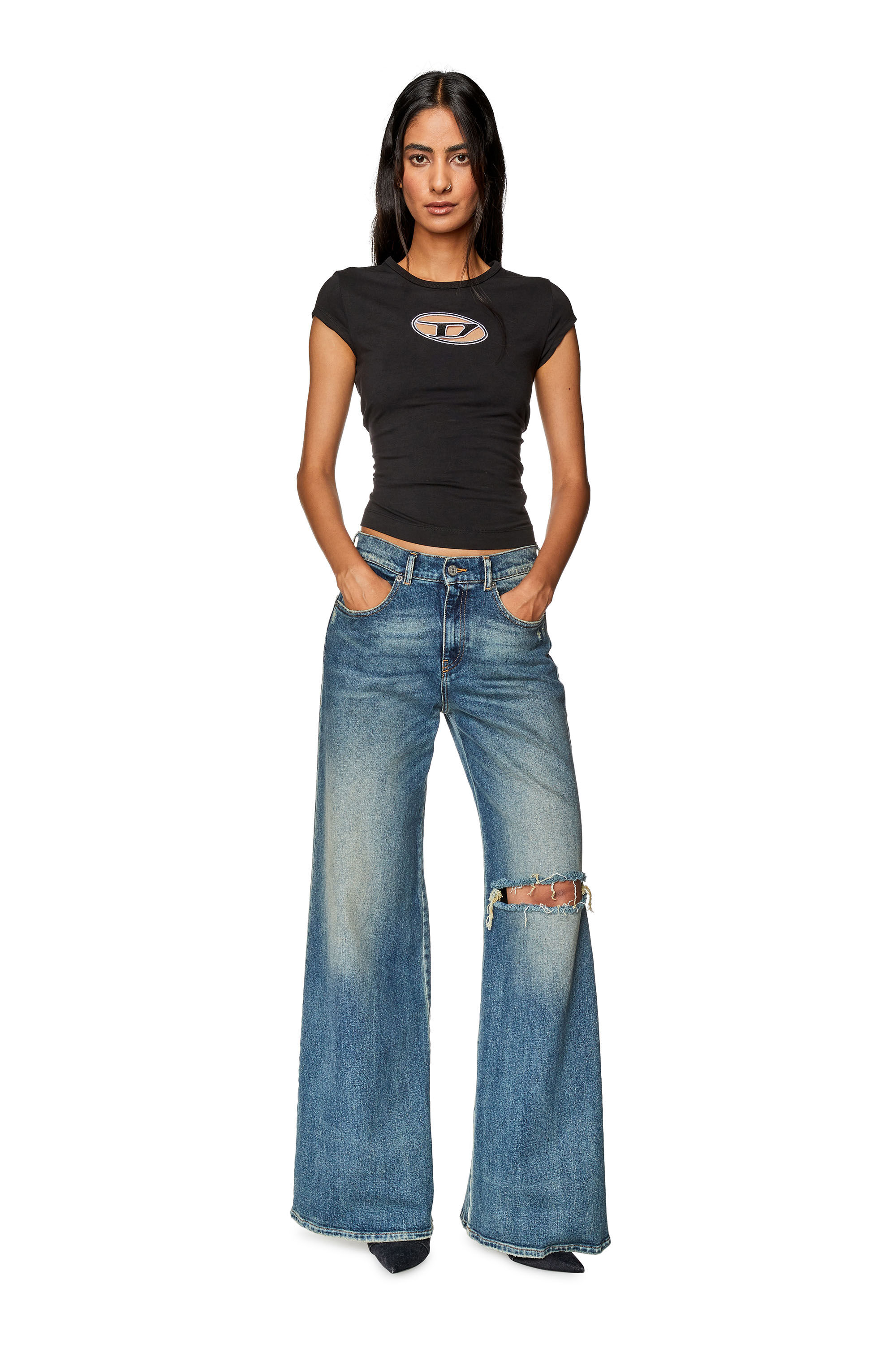 Diesel - Bootcut and Flare Jeans 1978 D-Akemi 007M5, Azul medio - Image 1