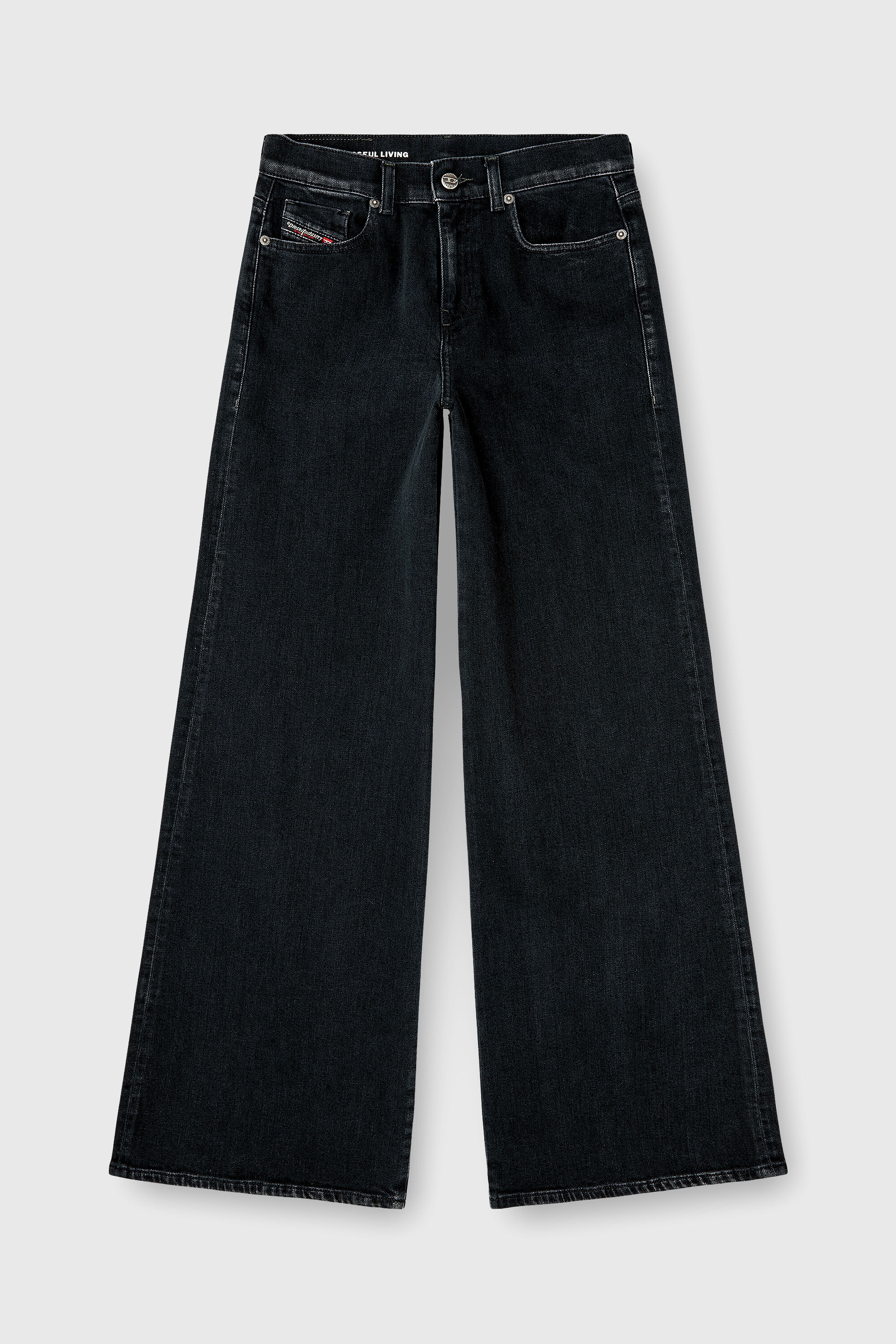 Diesel - Flare Jeans 1978 D-Akemi 09N89 Mujer, Negro/Gris oscuro - 6