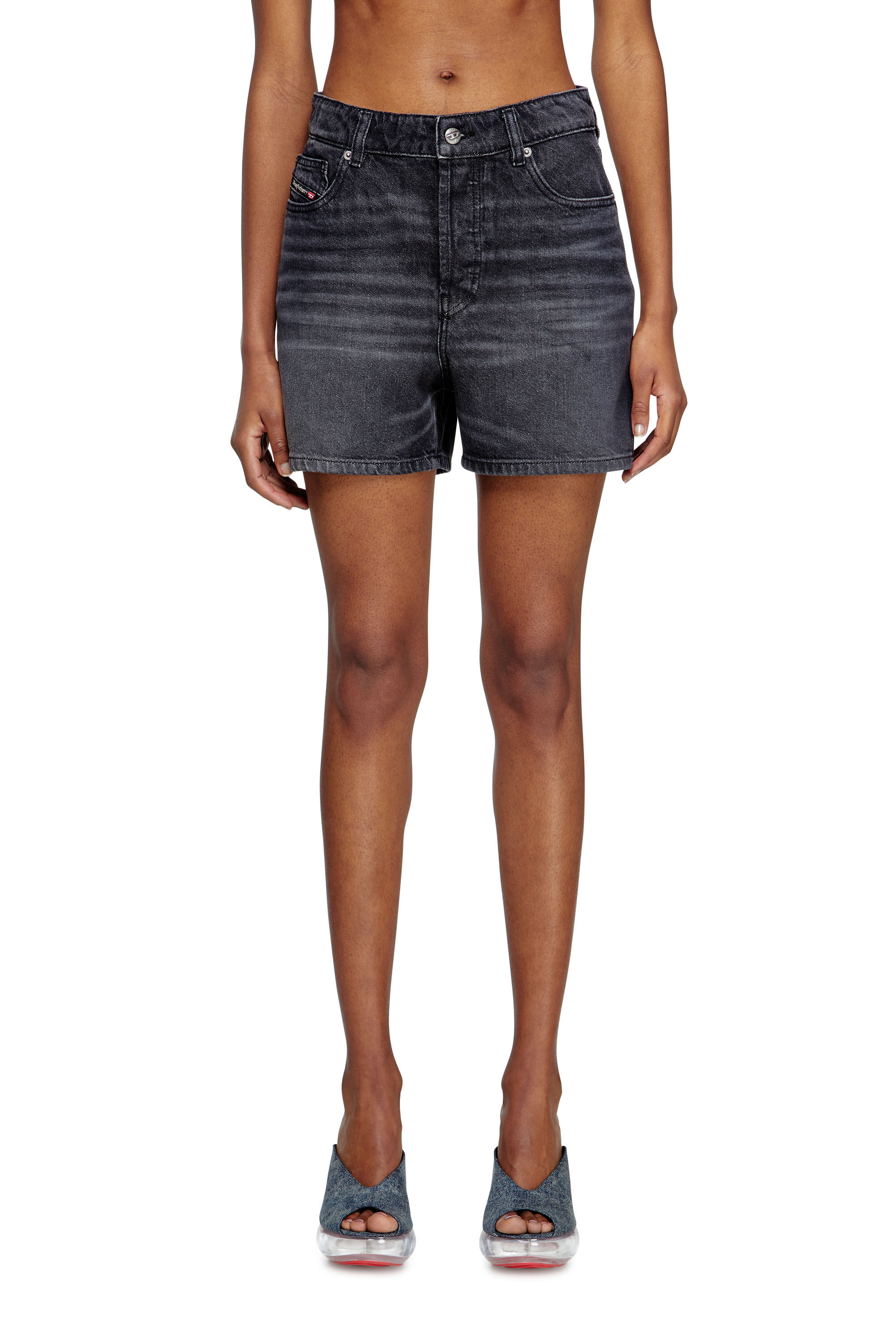 Diesel - DE-JIRO, Pantalones cortos en denim Mujer in Negro - 3